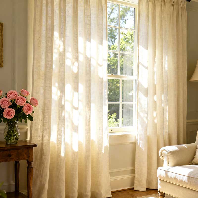 Curtainusa custom linen curtain CU38-5