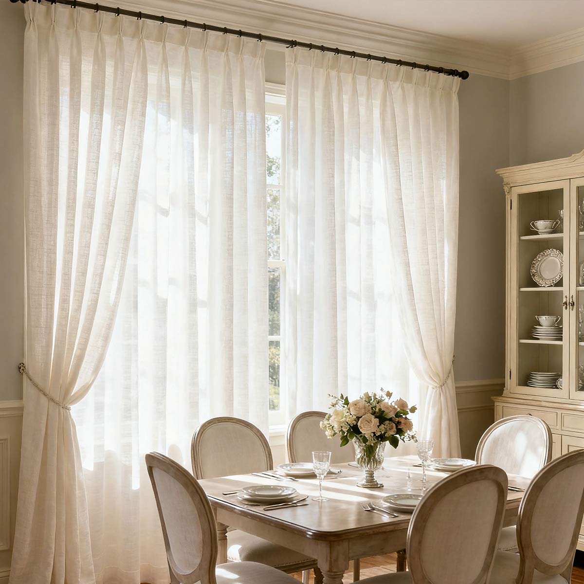 Curtainusa custom linen curtain CU38-6