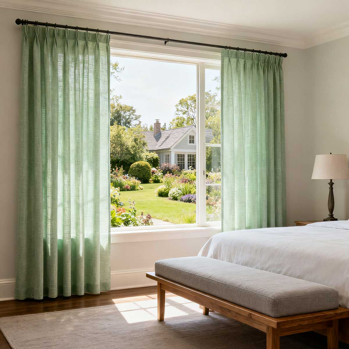 Curtainusa custom linen curtain CU38-5