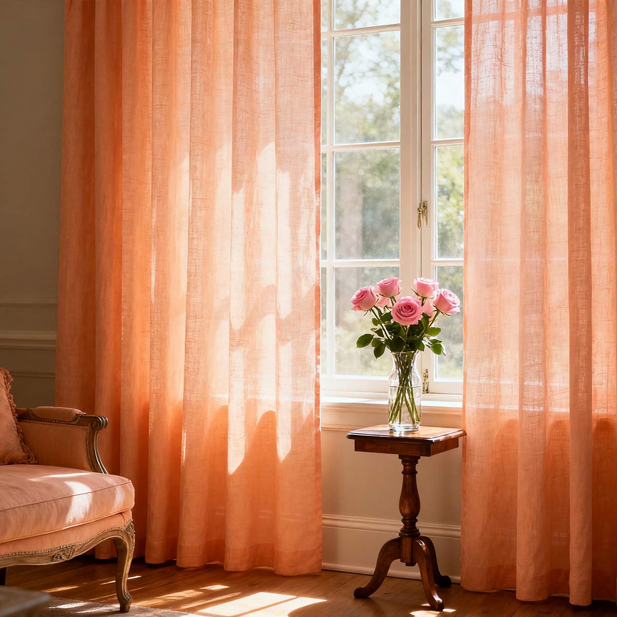 Curtainusa custom linen curtain CU38-6