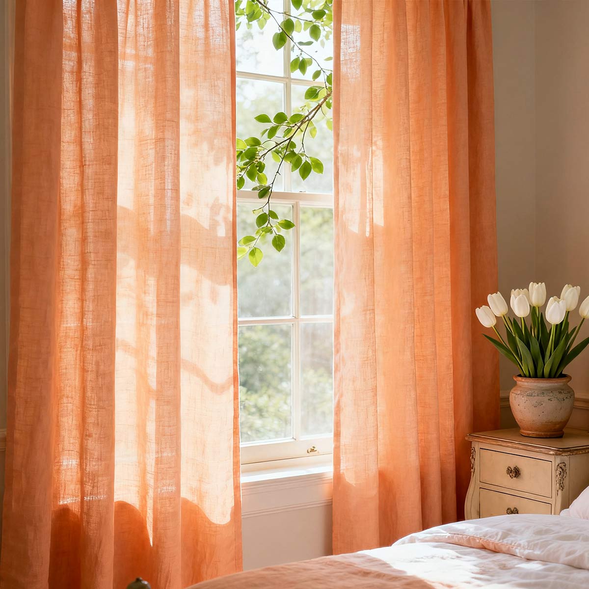 Curtainusa custom linen curtain CU38-6
