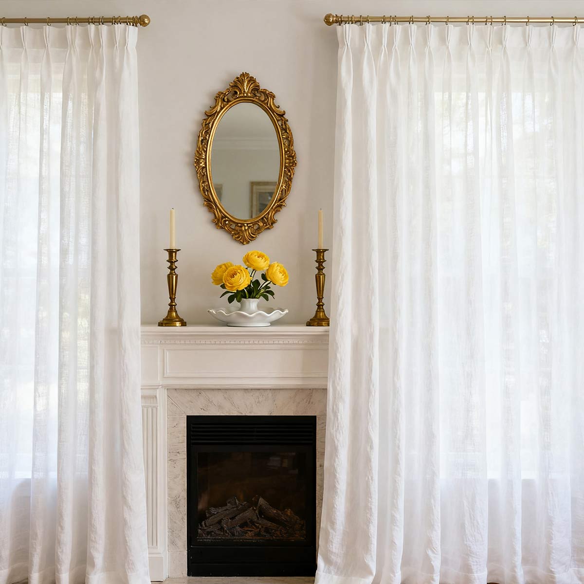 Curtainusa custom linen curtain CU38-6