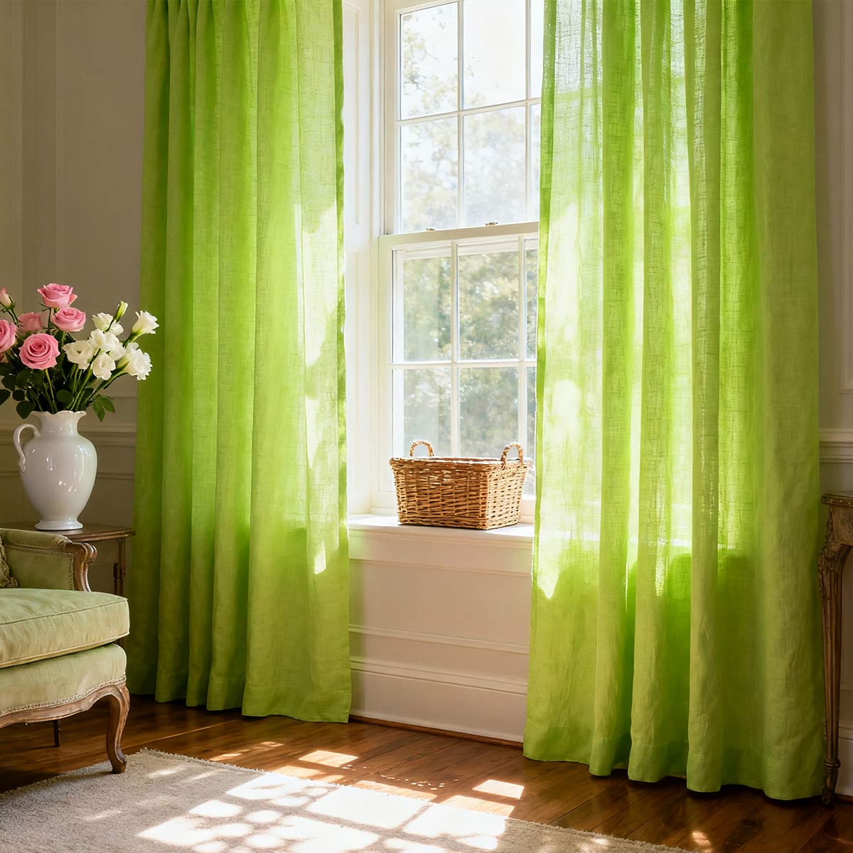 Curtainusa custom linen curtain CU38-6