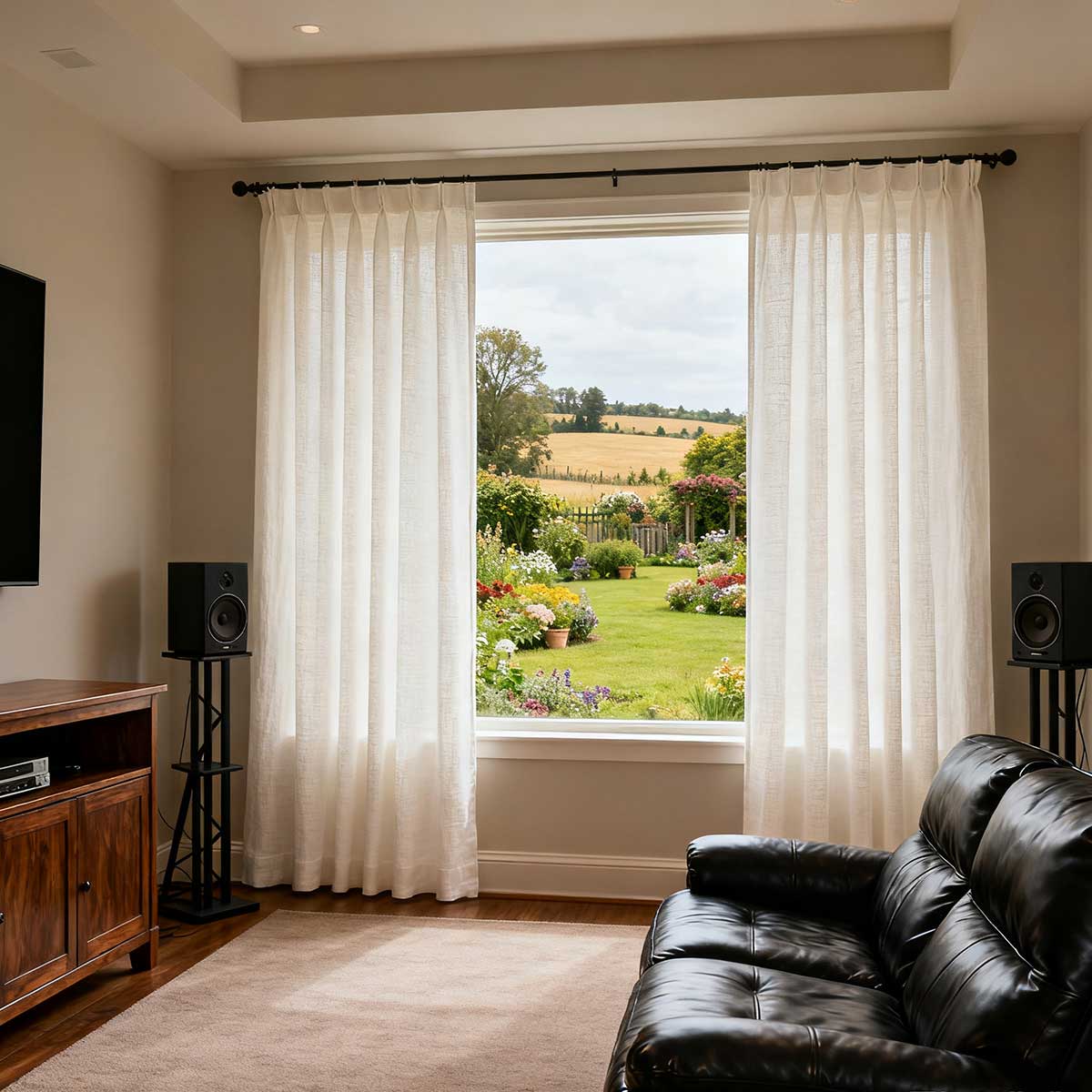Curtainusa custom linen curtain CU38-5