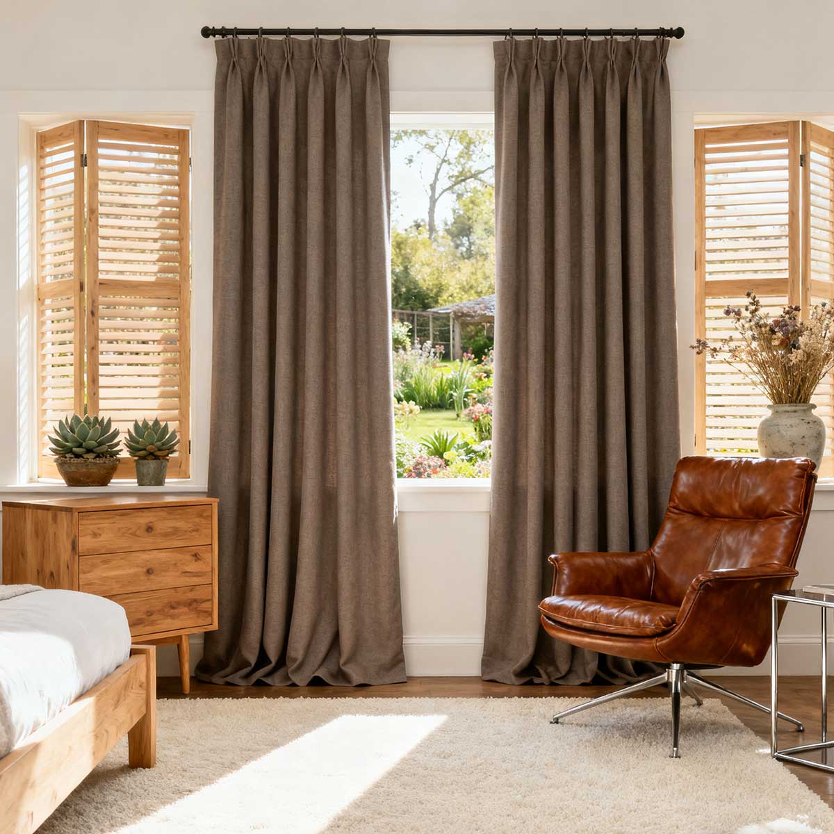 Curtainusa custom linen curtain blackout