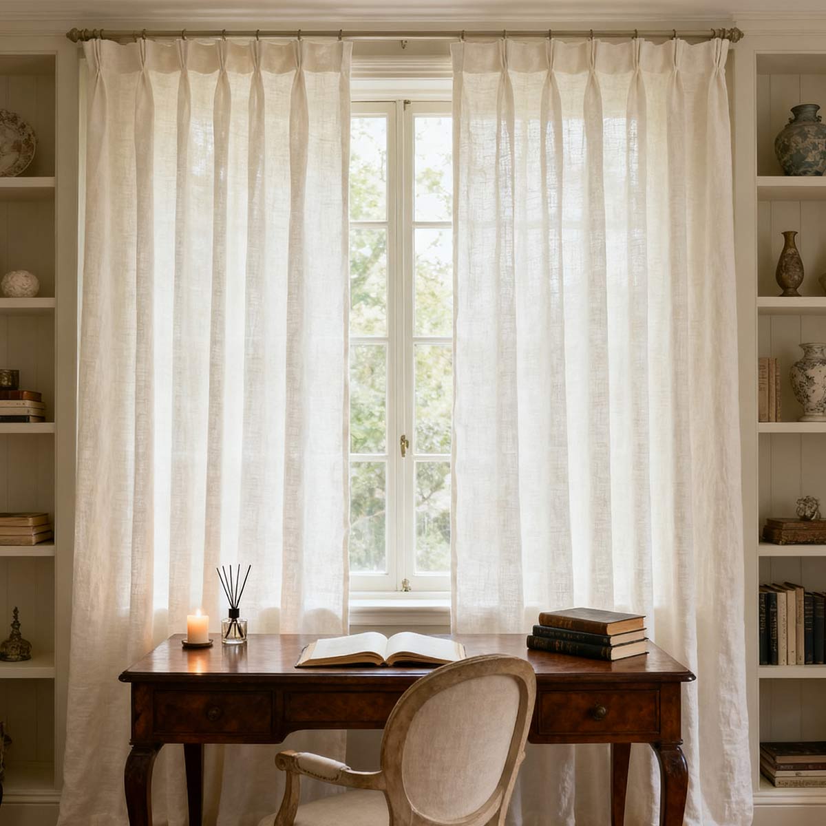 Curtainusa custom linen curtain CU38-6
