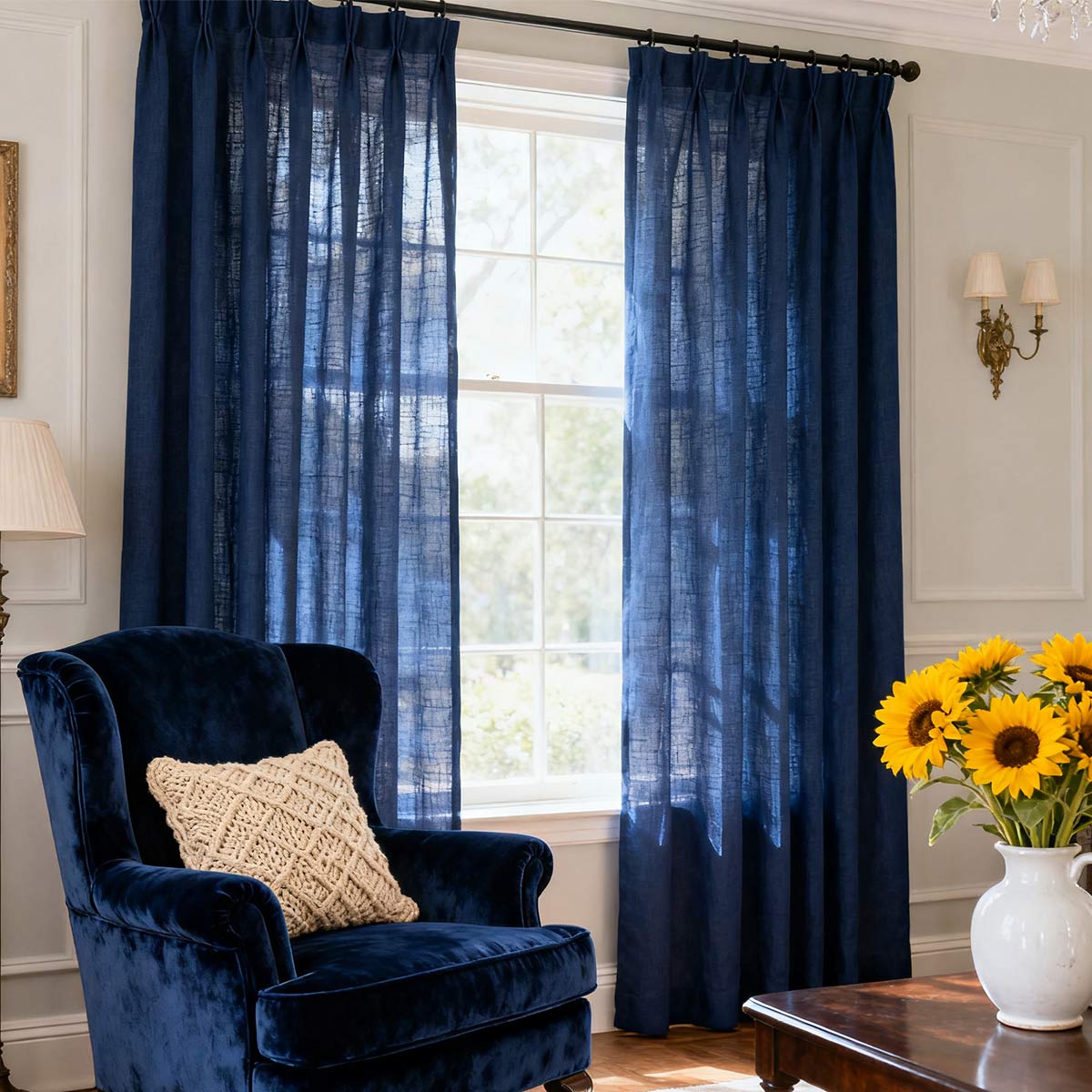 Curtainusa custom linen curtain CU38-6