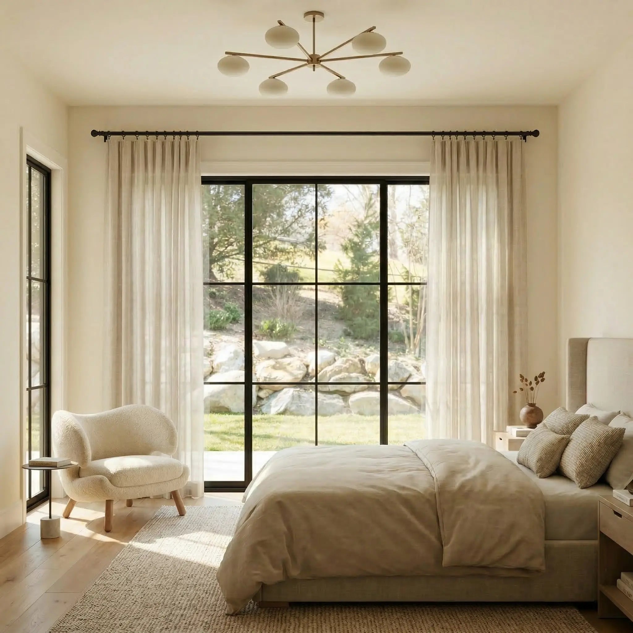 Curtainusa Custom Linen Light-Filtering Drapery