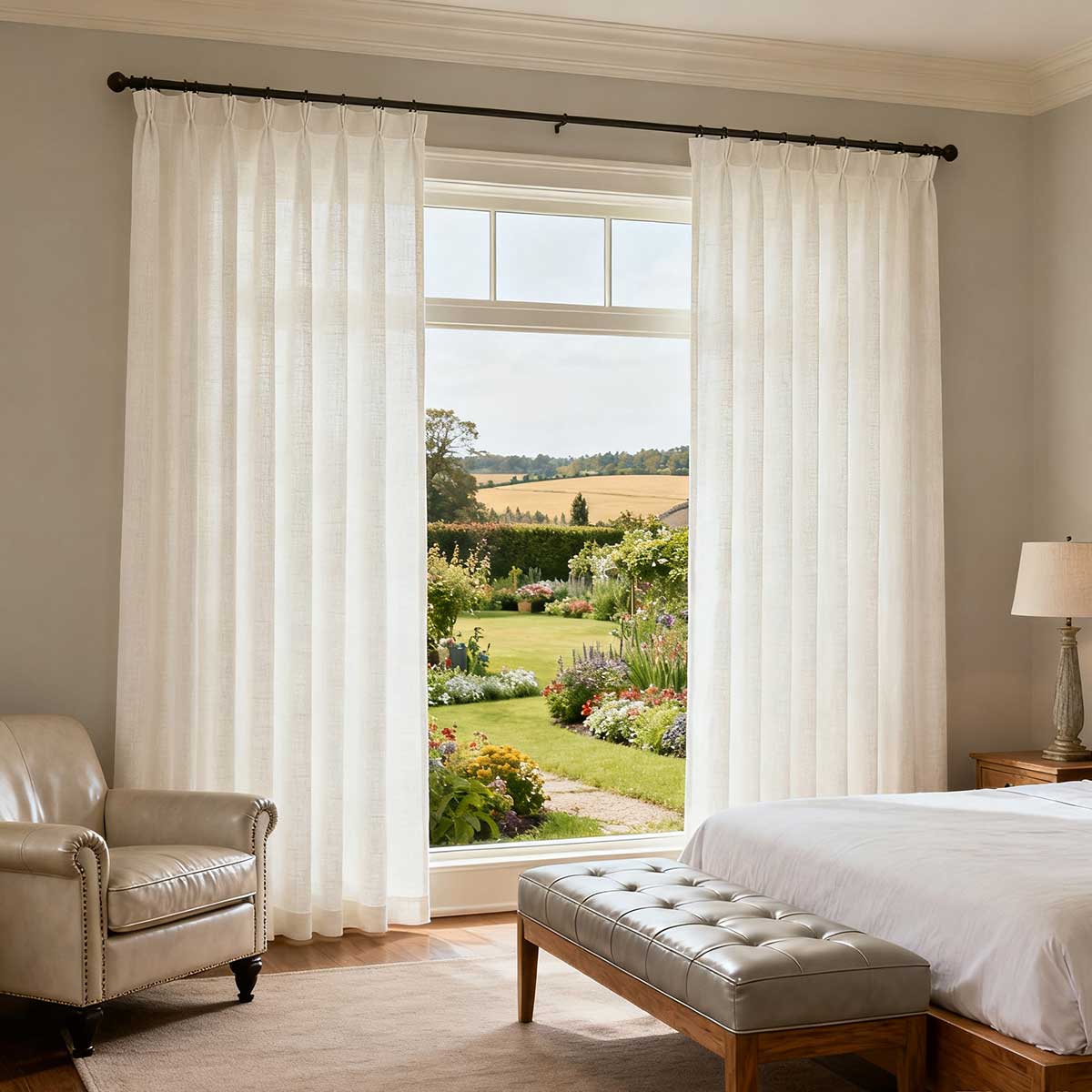 Curtainusa custom linen curtain CU38-5