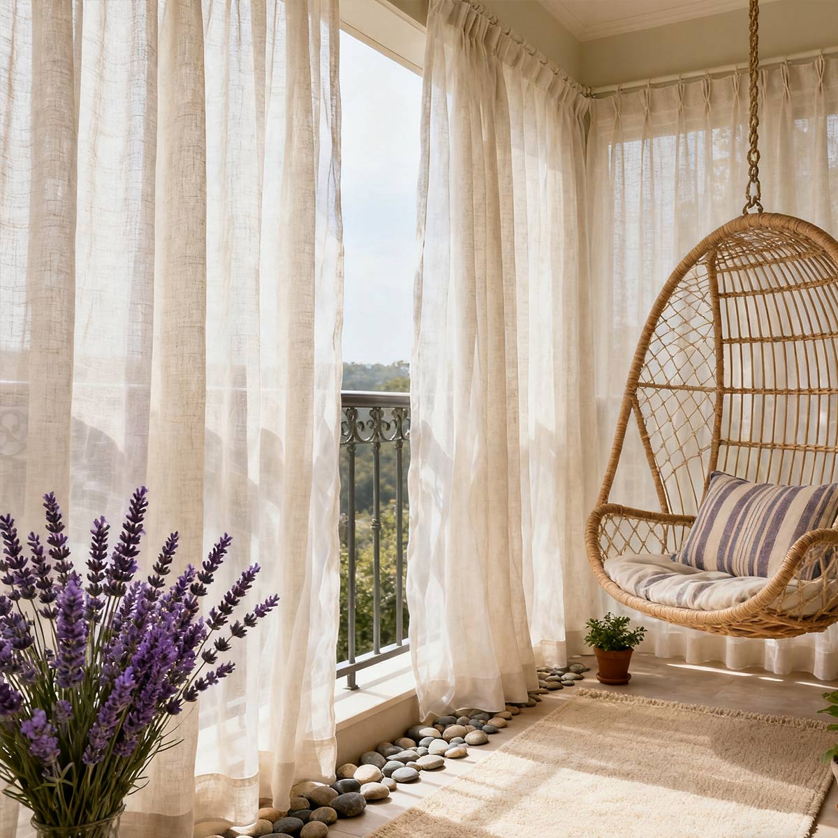 Curtainusa Custom Linen Light-Filtering Drapery Crafted for Elegance and Calm