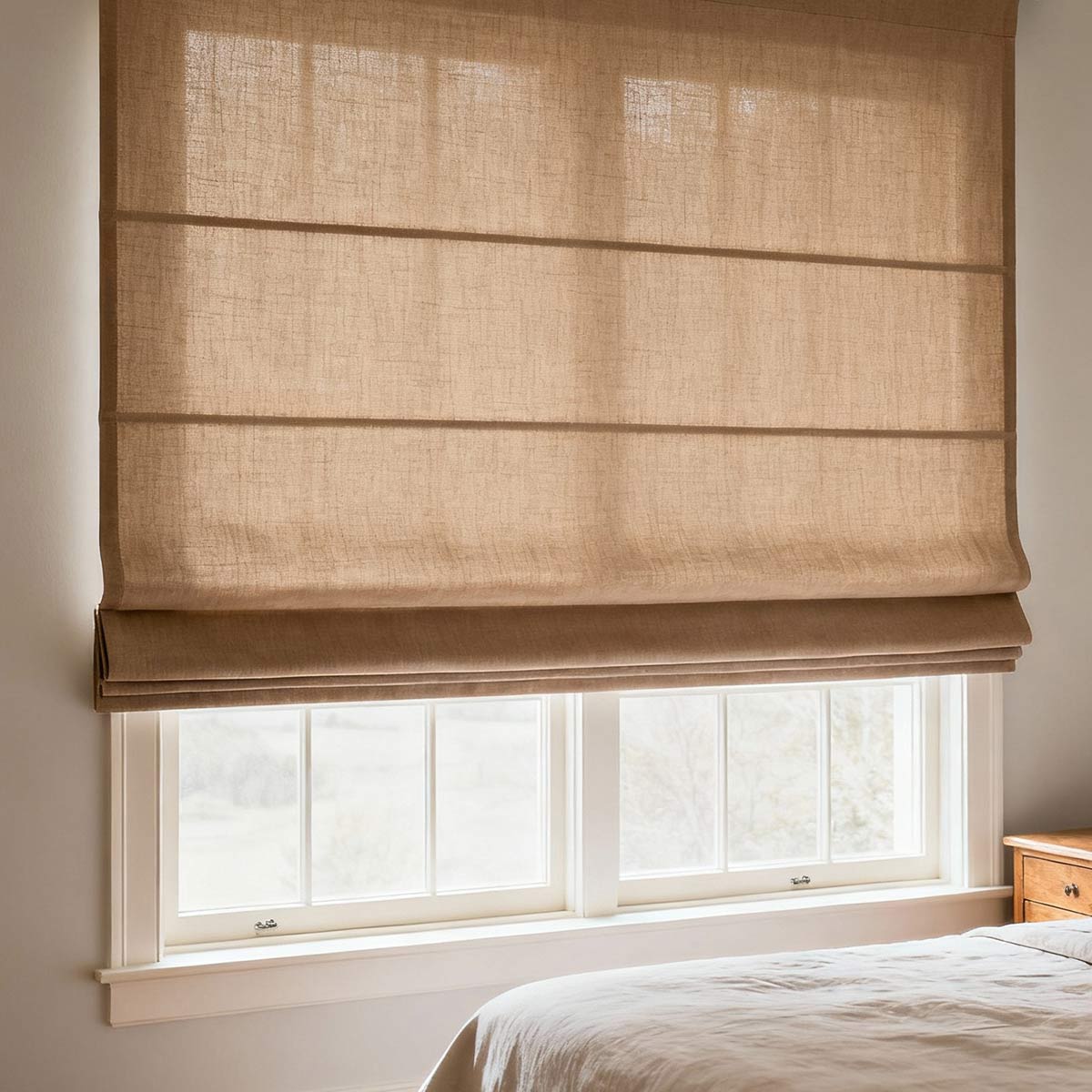 Curtainusa Customized Linen 100% Full Blackout Curtains Shades