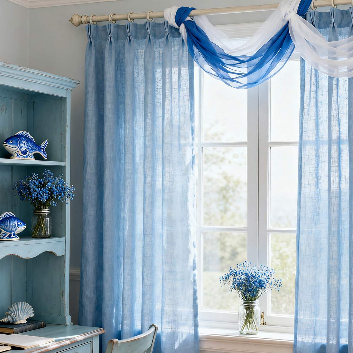 Curtainusa custom linen curtain CU38-6