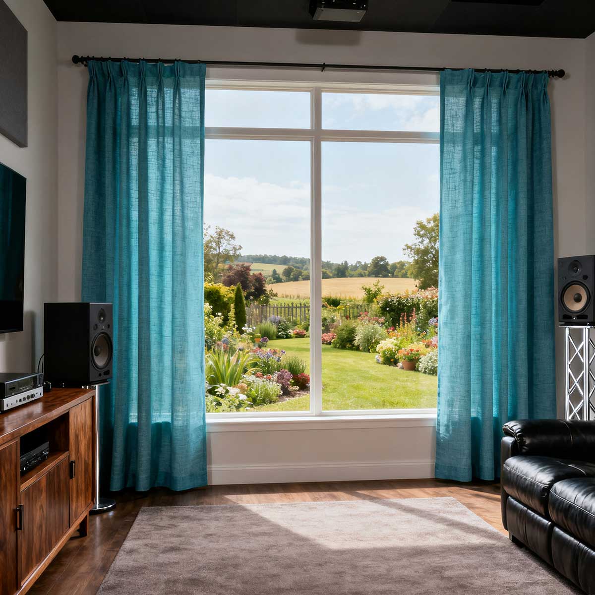 Curtainusa custom linen curtain CU38-5