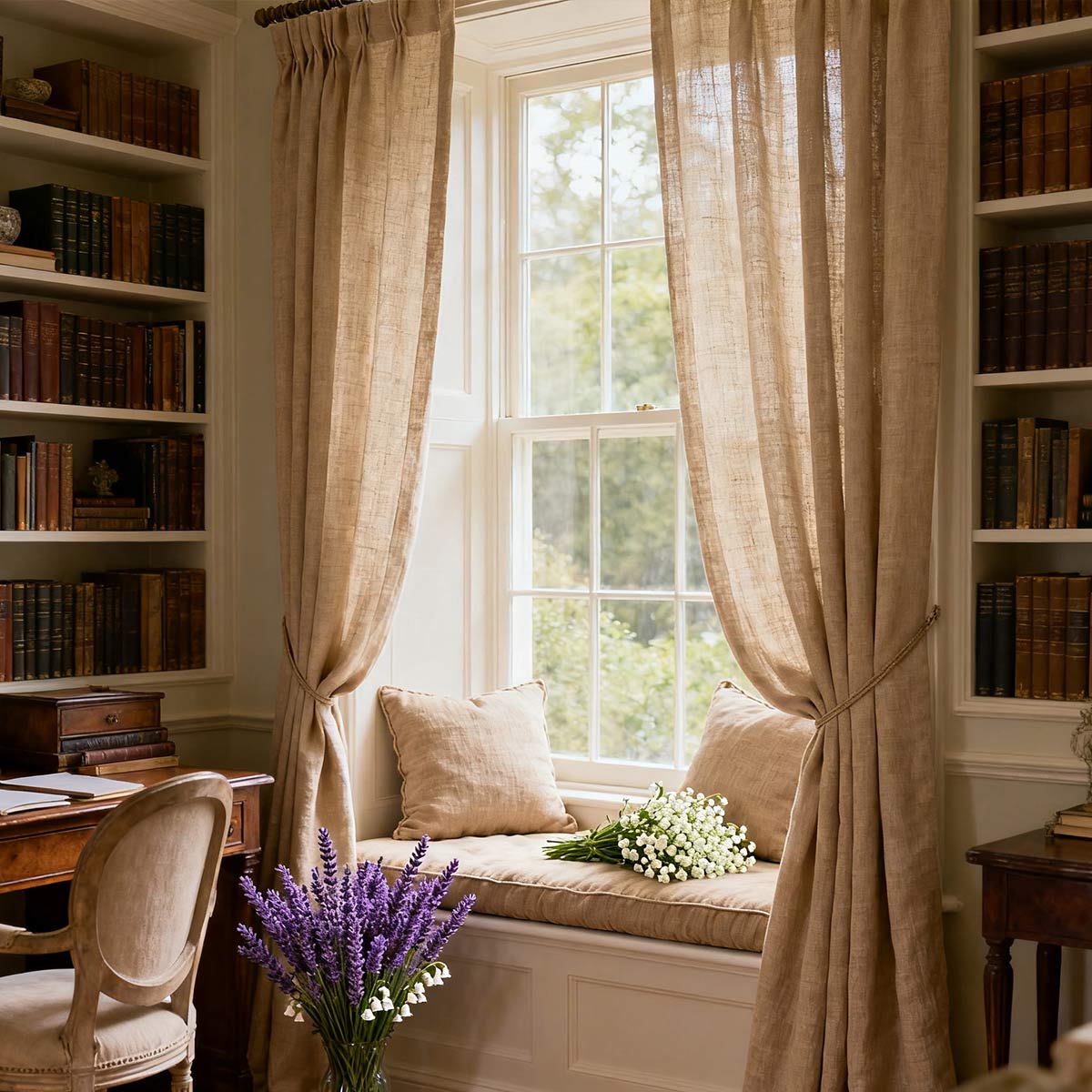 Curtainusa custom linen curtain CU38-6
