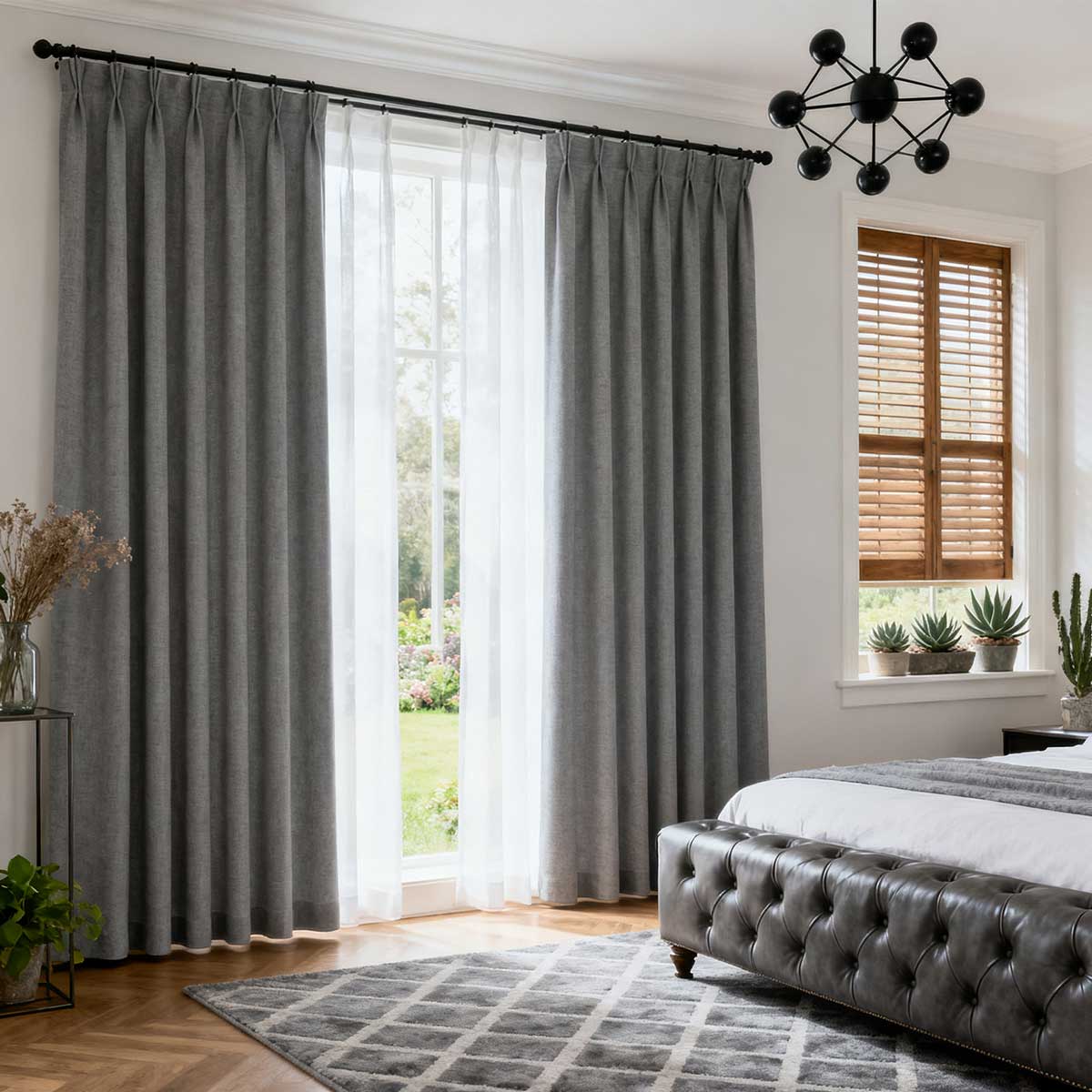 Curtainusa Custom Linen Blackout Drapery Elegant Light Control