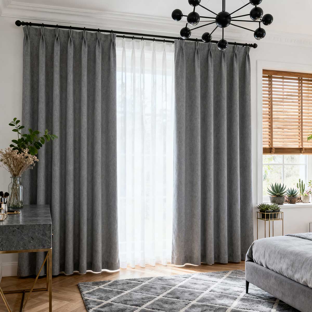 Curtainusa Custom Linen Blackout Drapery Elegant Light Control