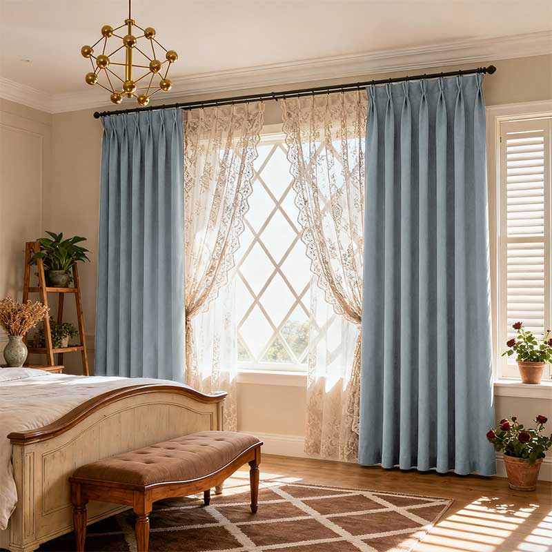 Curtainusa Custom Linen Blackout Drapery Natural Texture