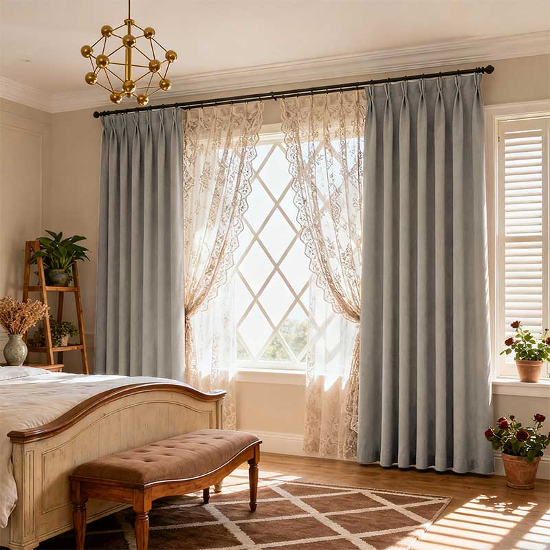 Curtainusa Custom Linen Blackout Drapery Natural Texture