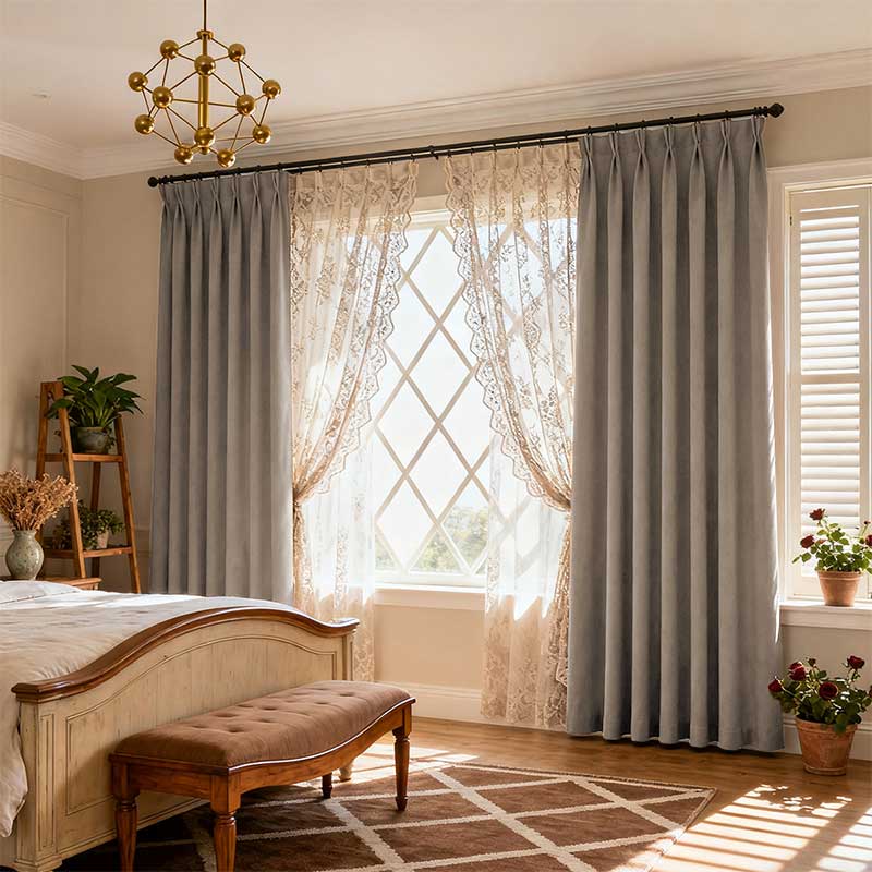 Curtainusa Custom Linen Blackout Drapery Natural Texture