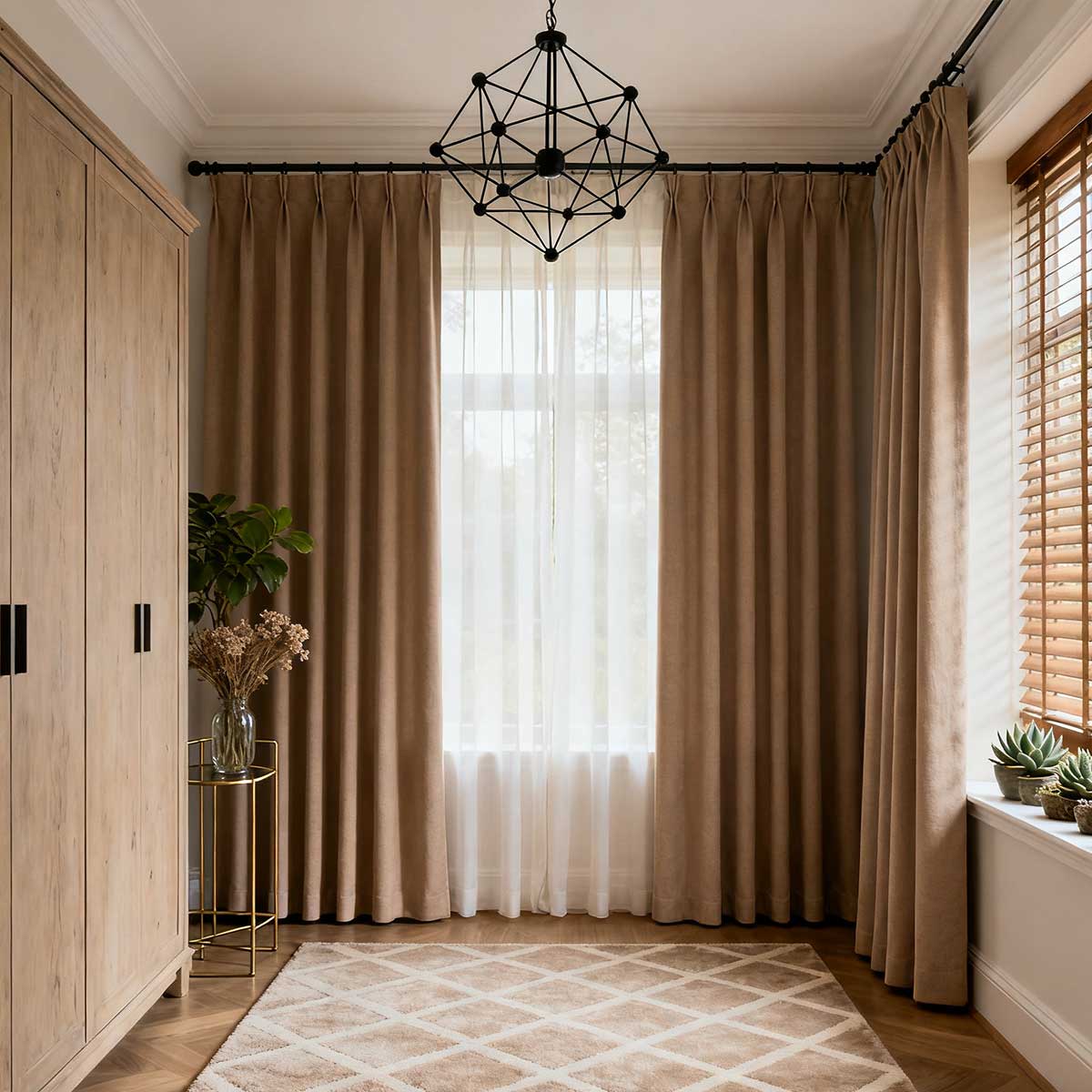 Curtainusa Custom Linen Blackout Drapery Natural Texture