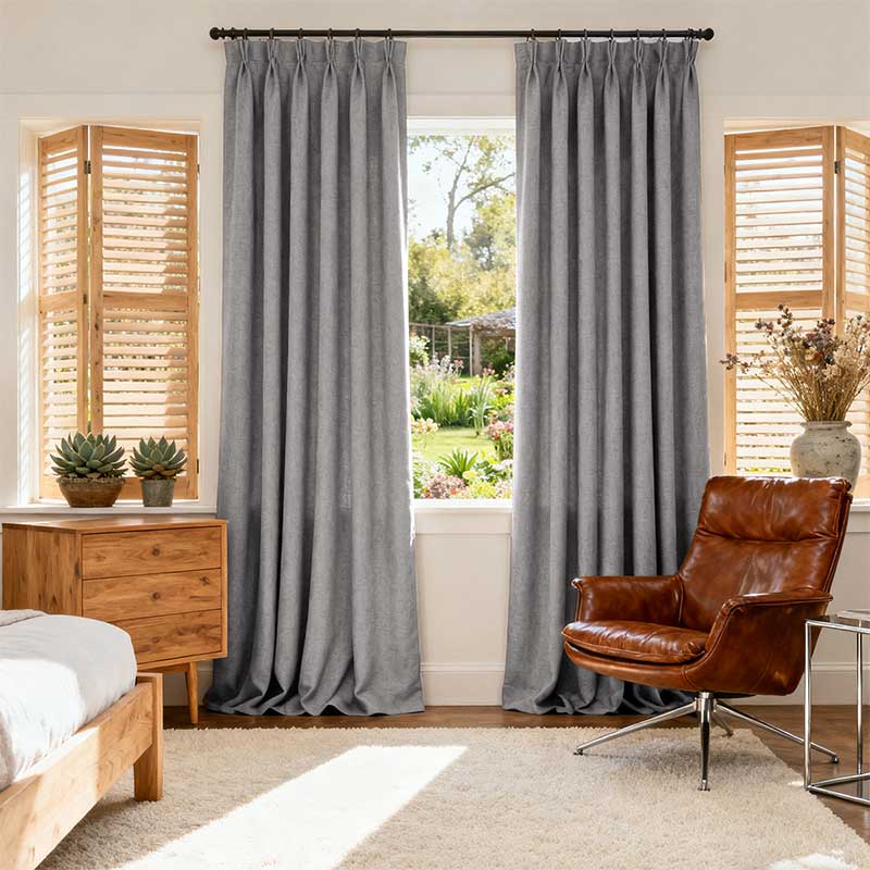 Curtainusa Custom Linen Blackout Drapery Privacy Balance