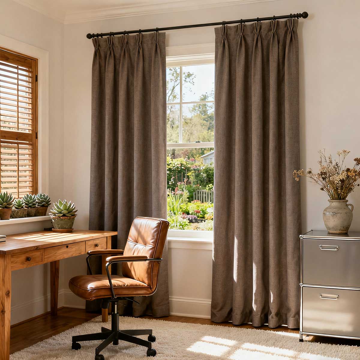 Curtainusa Custom Linen Blackout Drapery Privacy Balance