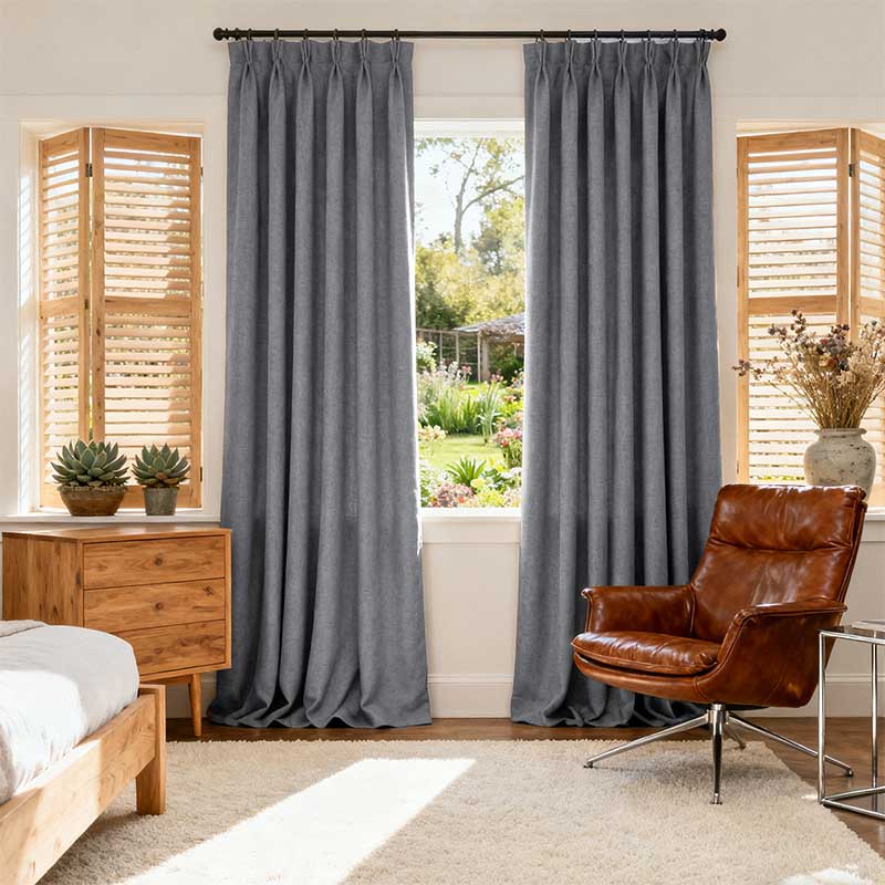 Curtainusa Custom Linen Blackout Drapery Privacy Balance