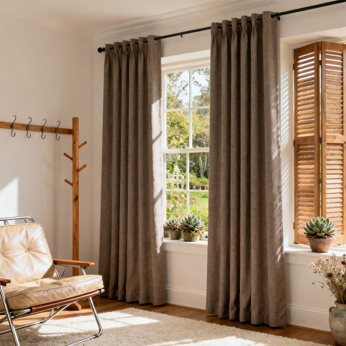 Curtainusa Custom Linen Blackout Drapery Privacy Balance