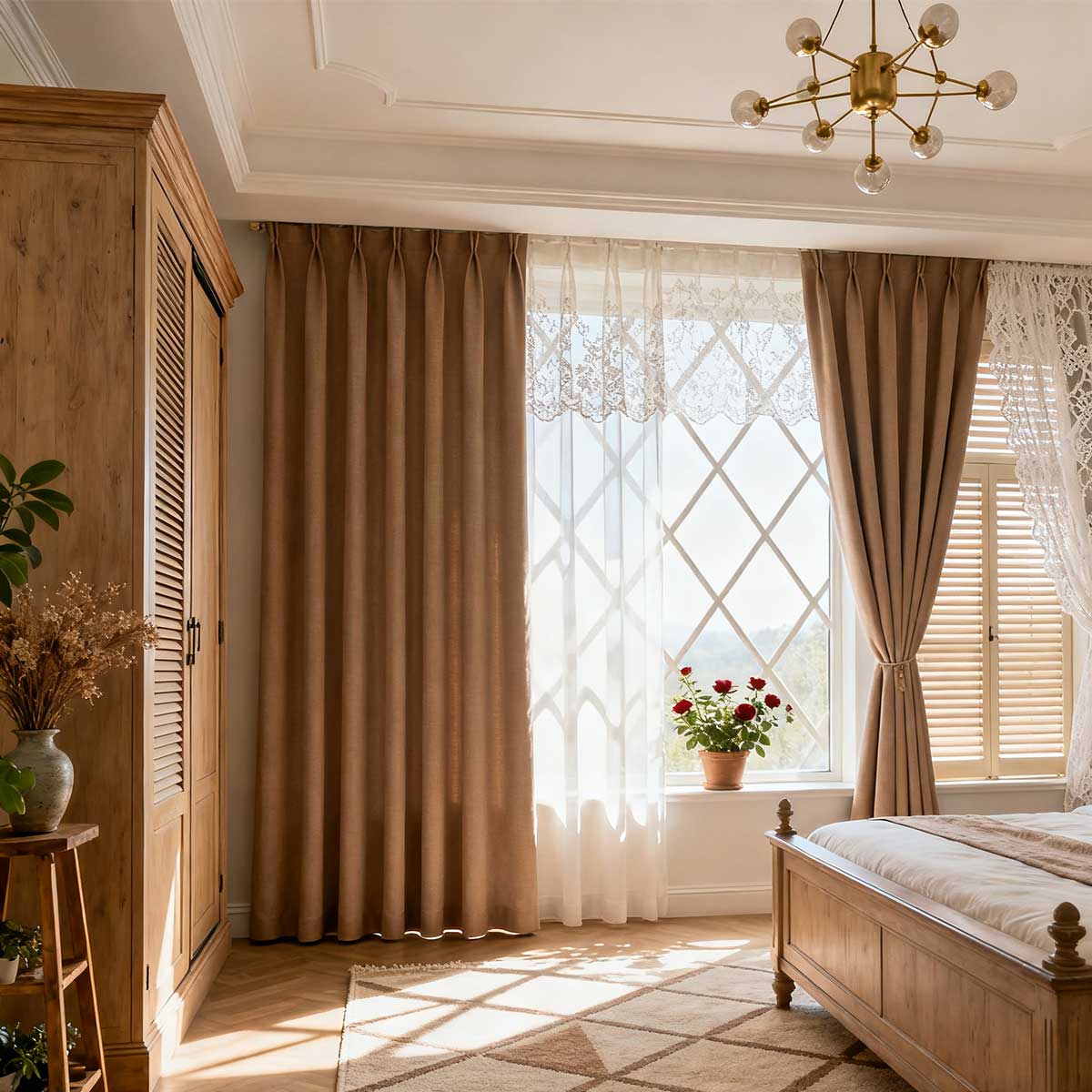 Curtainusa Custom Linen Blackout Drapery Privacy Balance