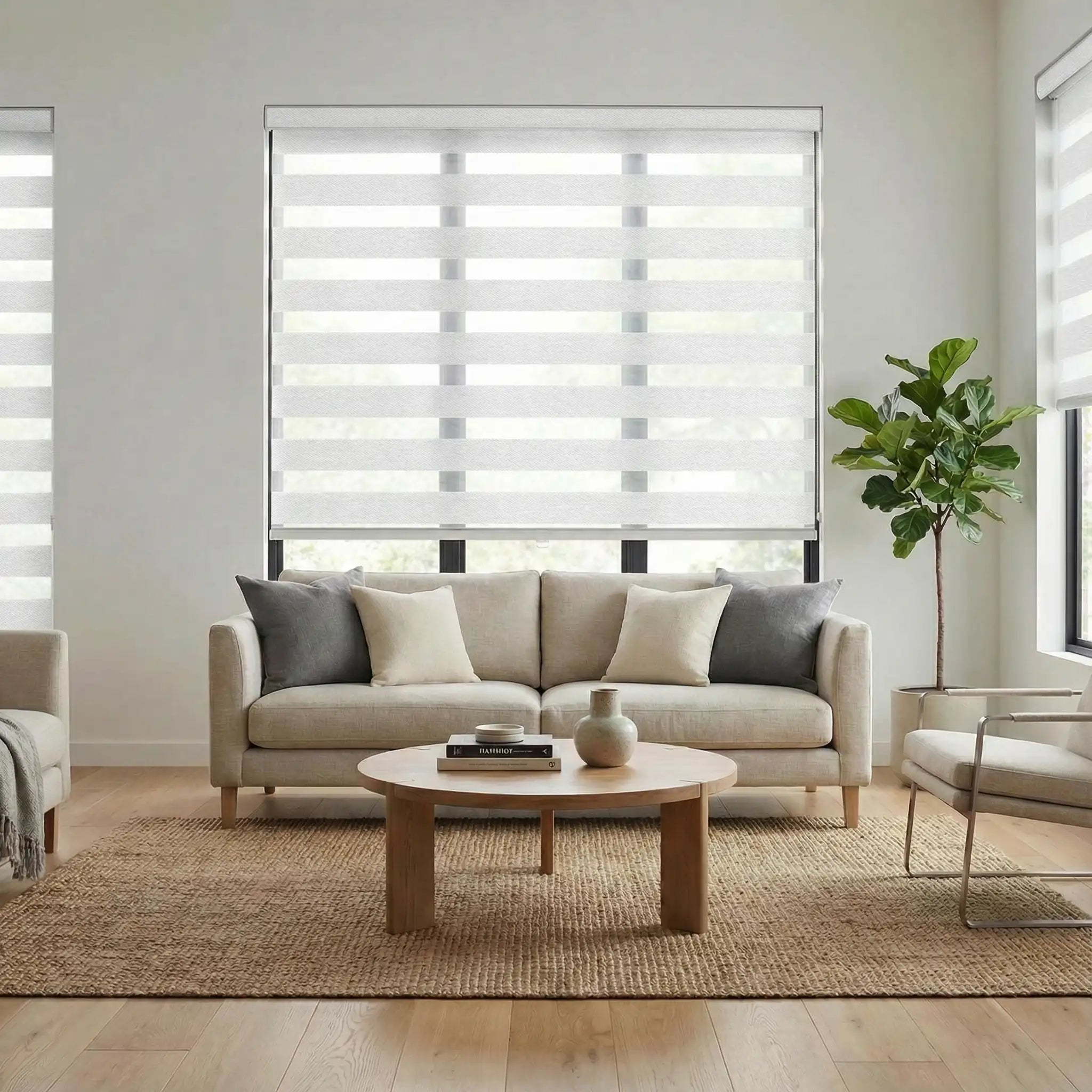 Custom Zebra Window Shades – Modern Dual Layer Blinds for Privacy and Light Filtering