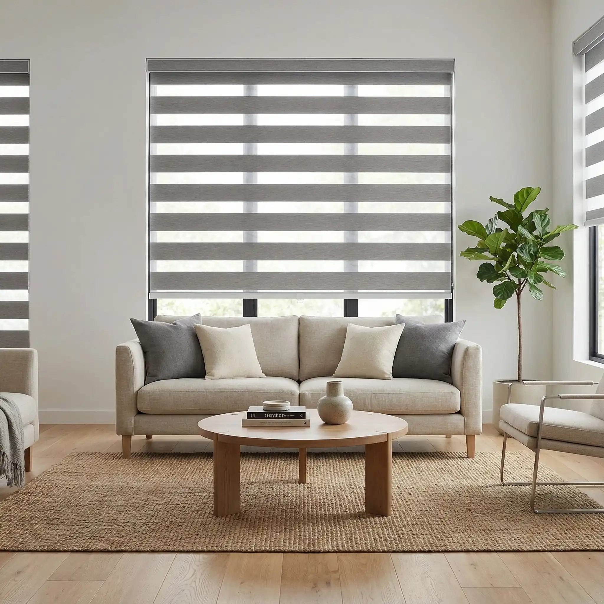 Custom Zebra Window Shades – Modern Dual Layer Blinds for Privacy and Light Filtering