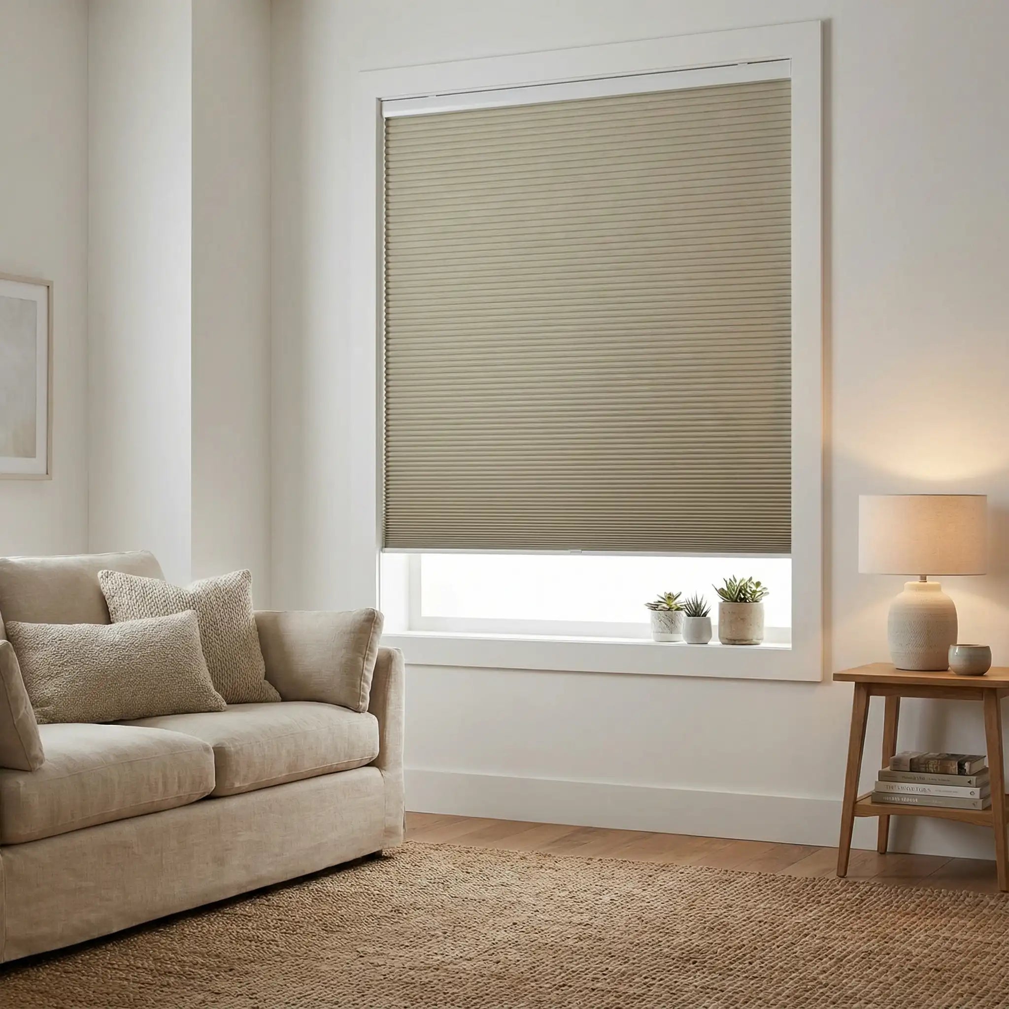 Curtainusa custom 100%Blackout Honeycomb Shades for Windows