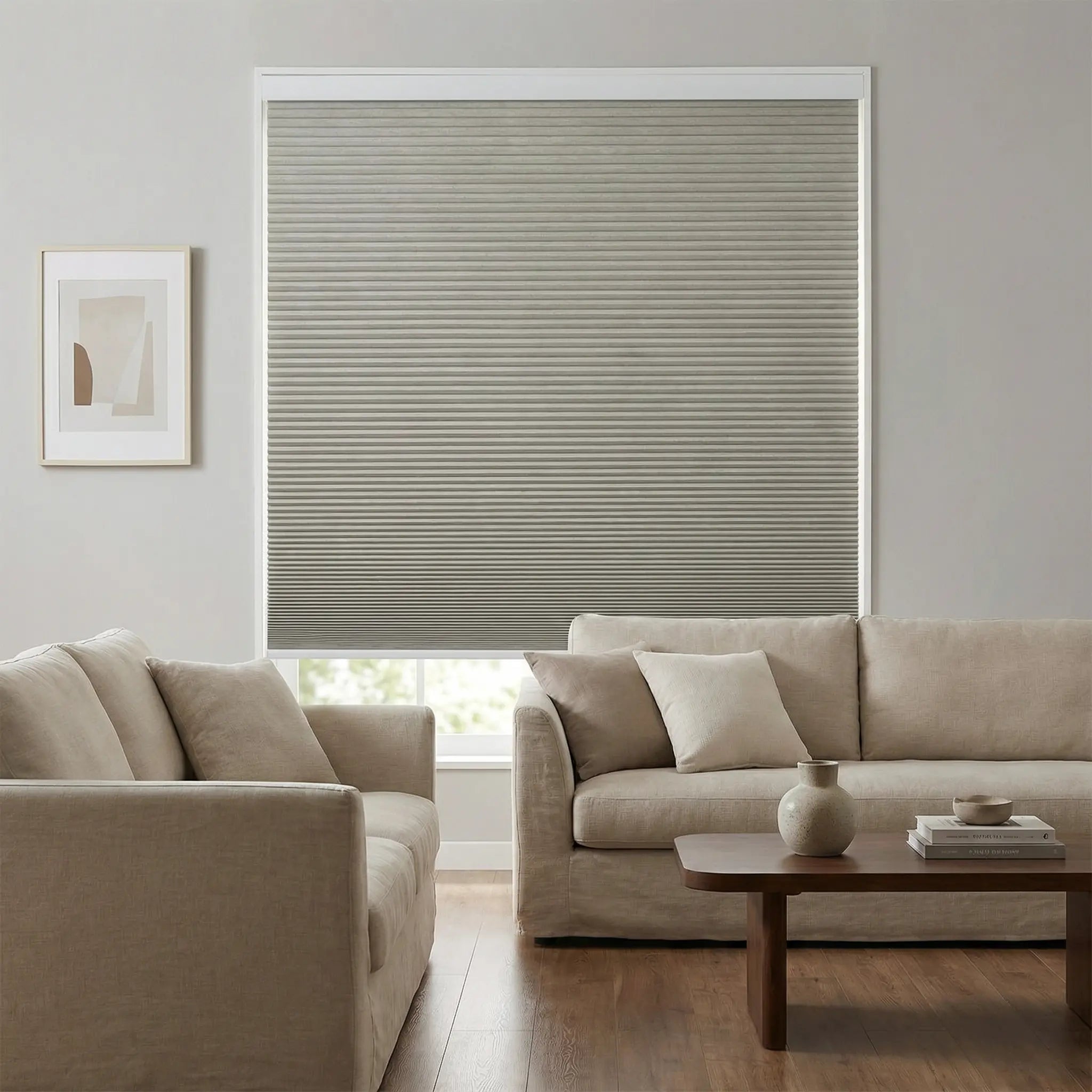 Curtainusa custom 100%Blackout Honeycomb Shades for Windows