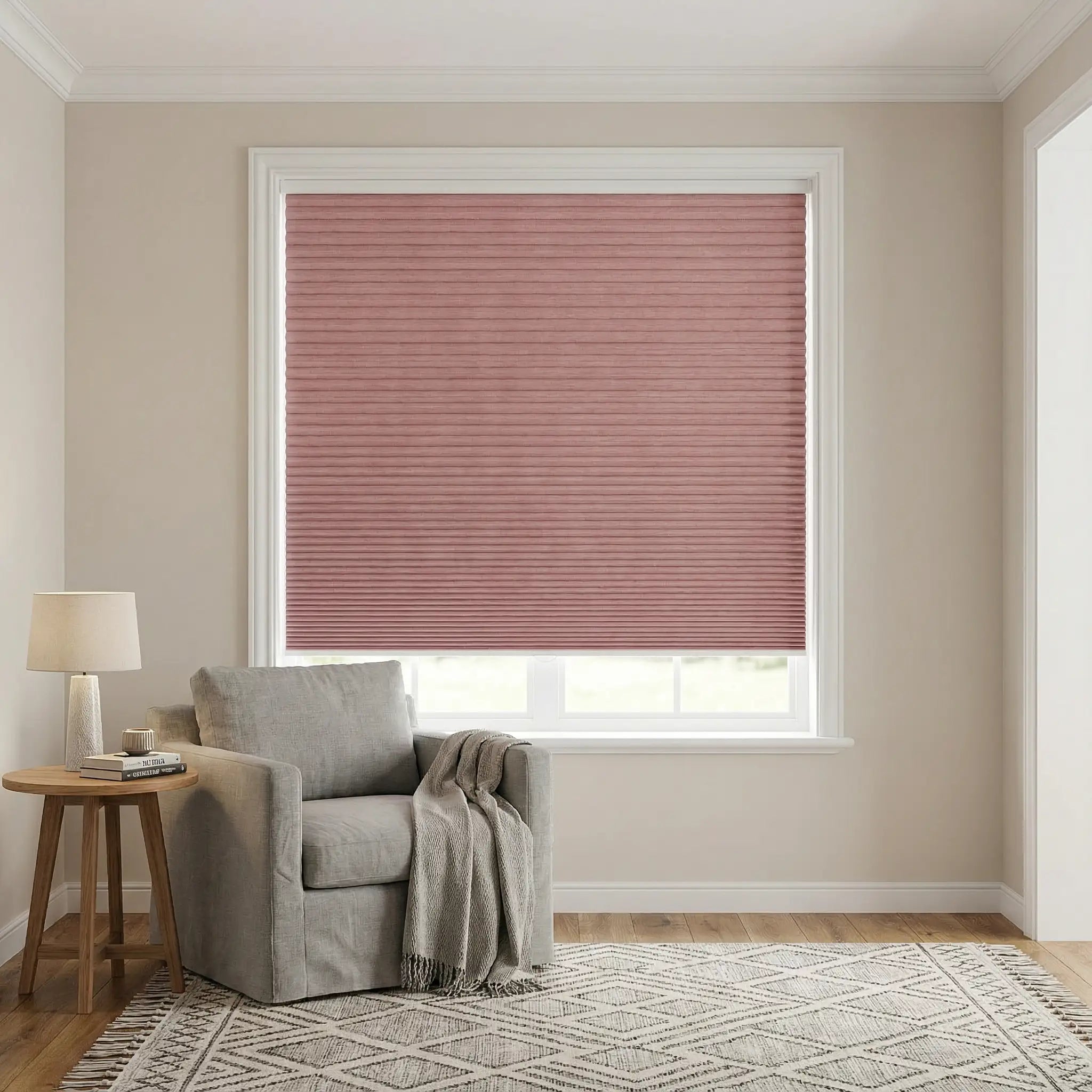 Curtainusa custom 100%Blackout Honeycomb Shades for Windows