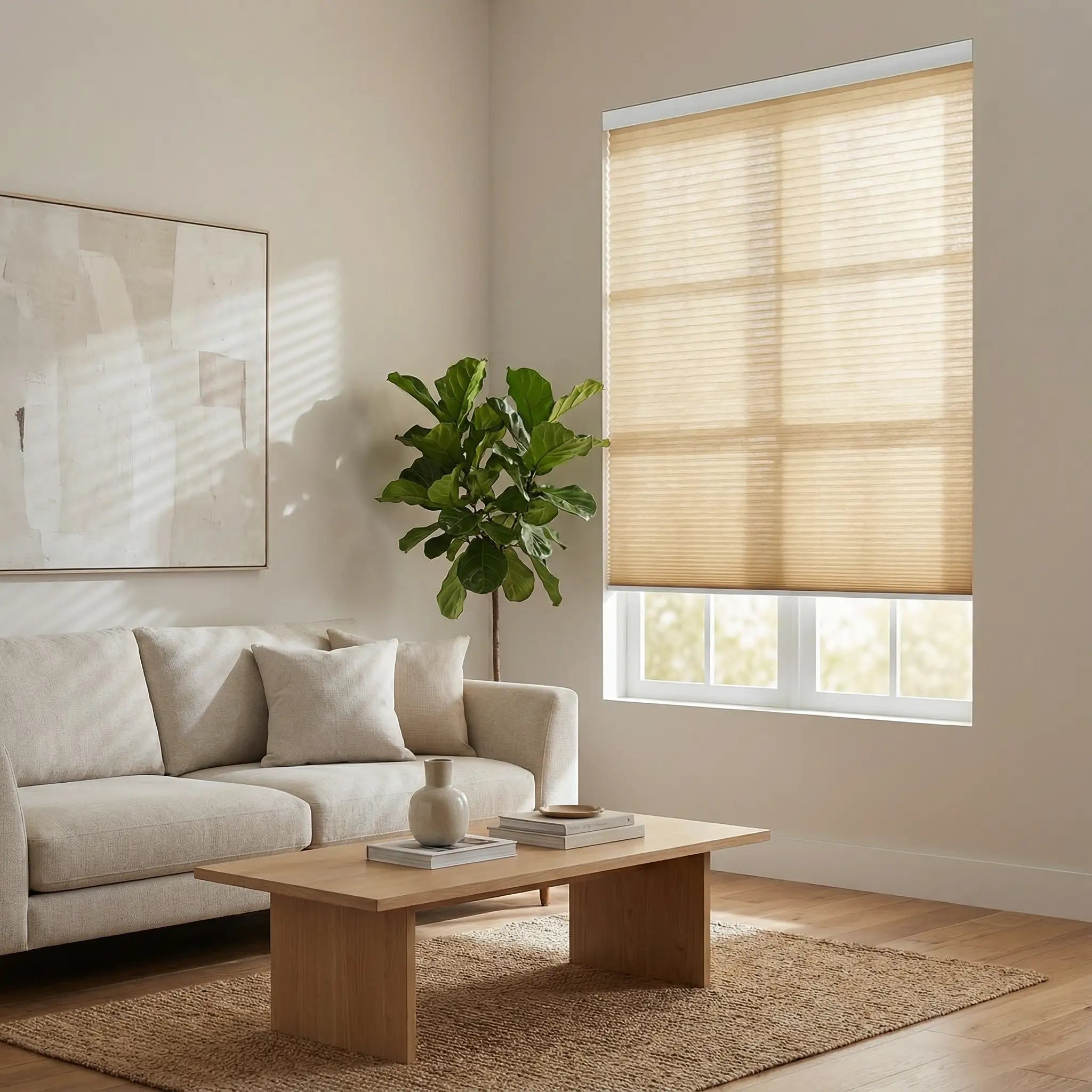 Custom 50% blackout Cellular Window Shades – Stylish Honeycomb Blinds with Privacy and Light Control