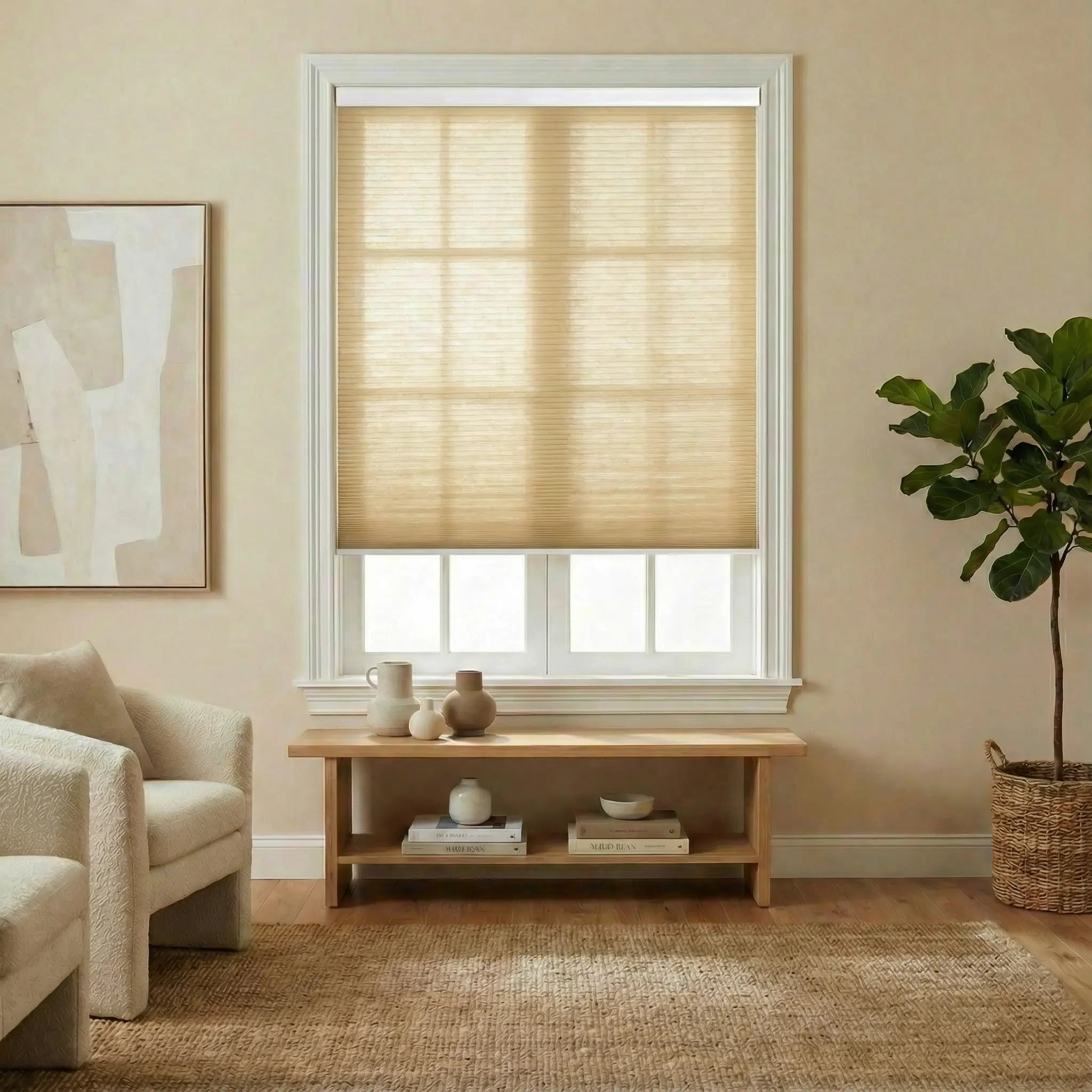Custom 50% blackout Cellular Window Shades – Stylish Honeycomb Blinds with Privacy and Light Control
