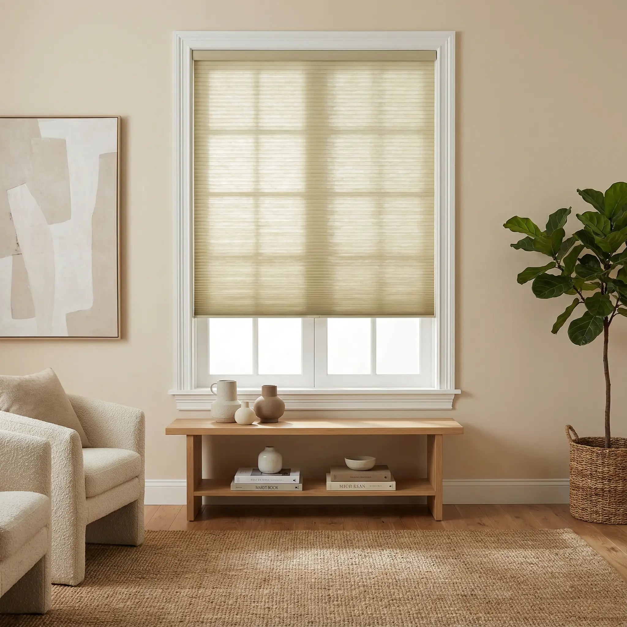 Custom 50% blackout Cellular Window Shades – Stylish Honeycomb Blinds with Privacy and Light Control