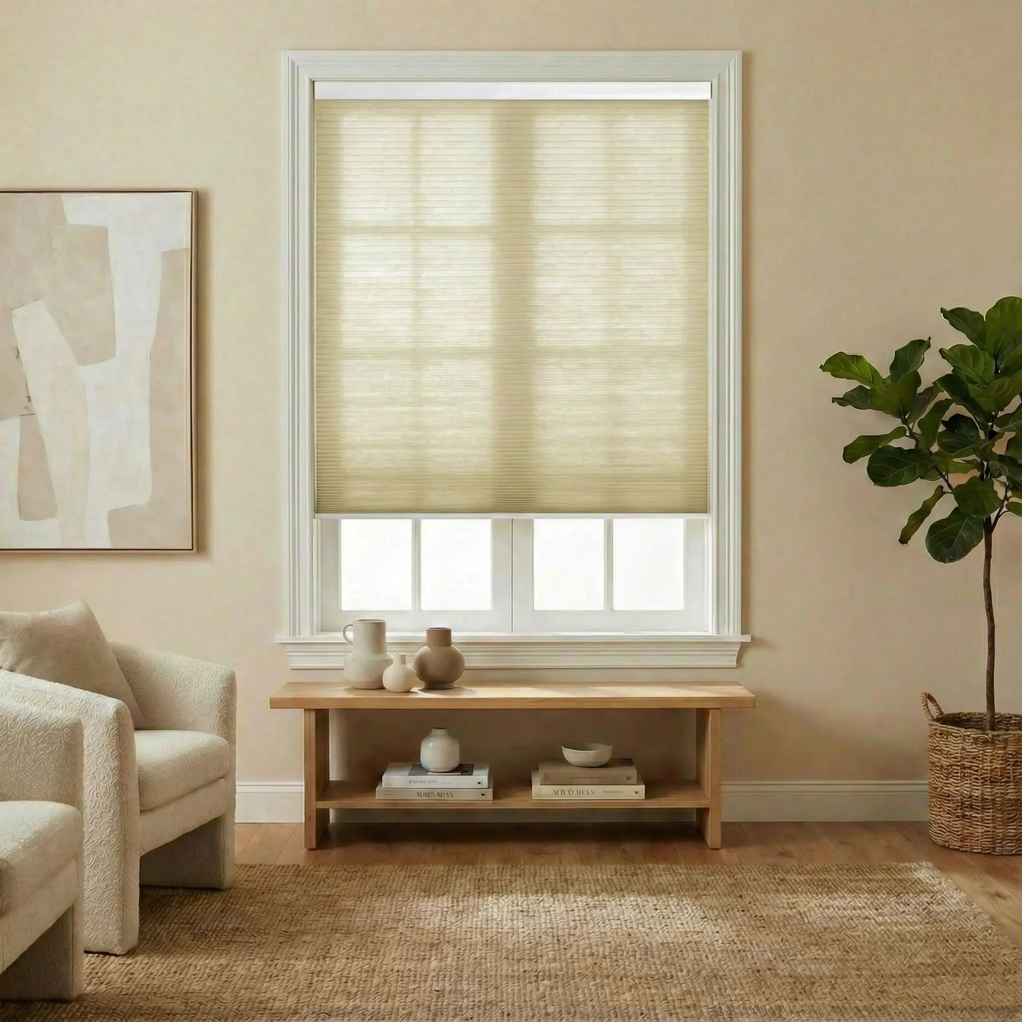 Custom 50% blackout Cellular Window Shades – Stylish Honeycomb Blinds with Privacy and Light Control