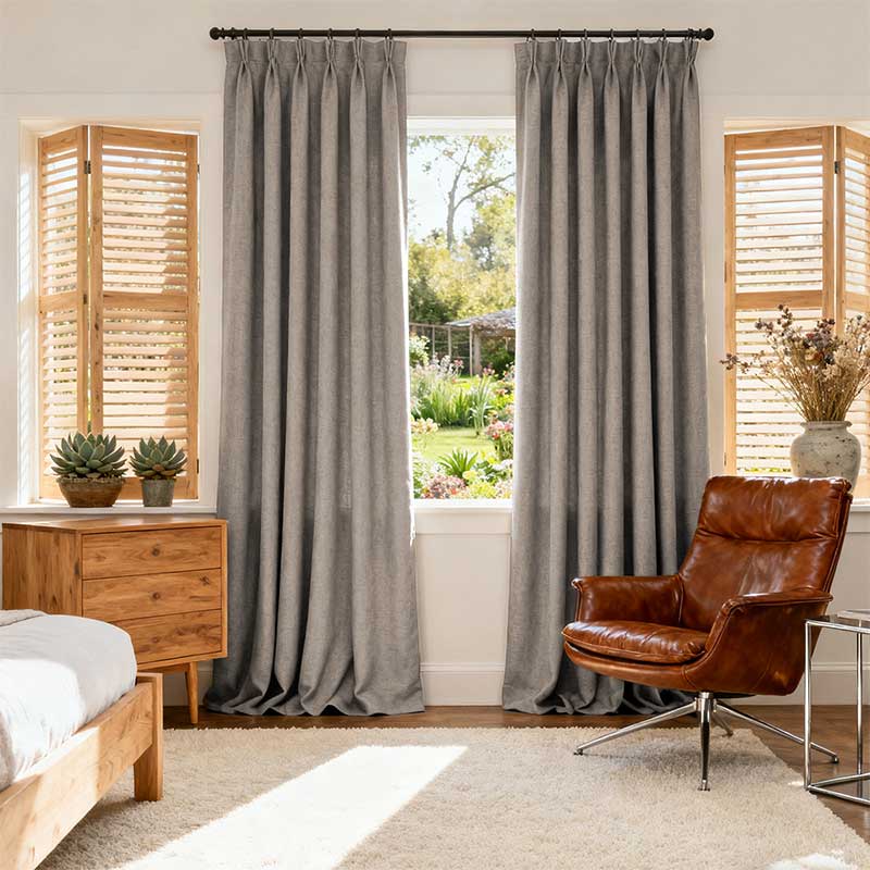 Curtainusa custom linen curtain blackout