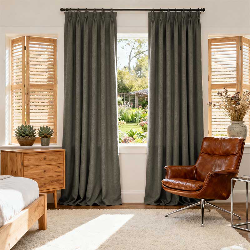 Curtainusa custom linen curtain blackout