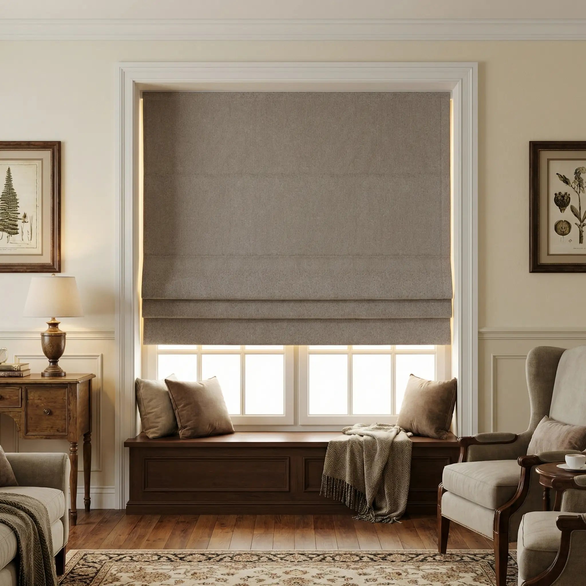 Curtainusa Custom Linen Curtains Blackout Roman Shades
