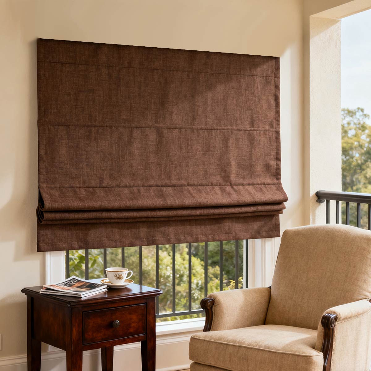 Curtainusa Customized Linen 100% Full Blackout Curtains Shades