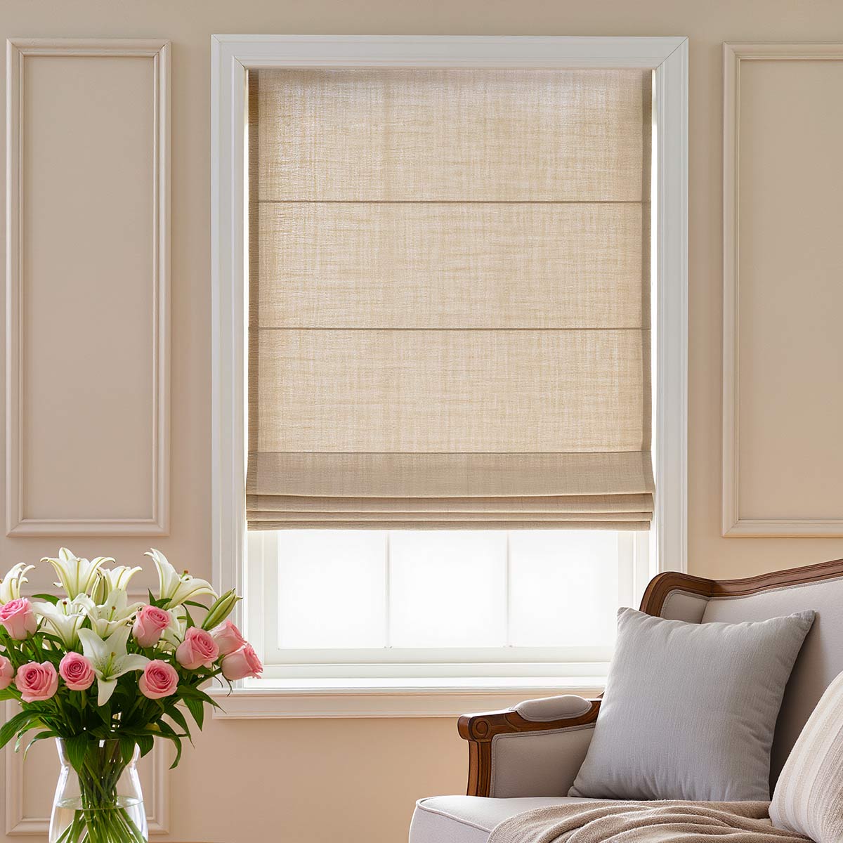 Curtainusa Customized Linen 100% Full Blackout Curtains Shades