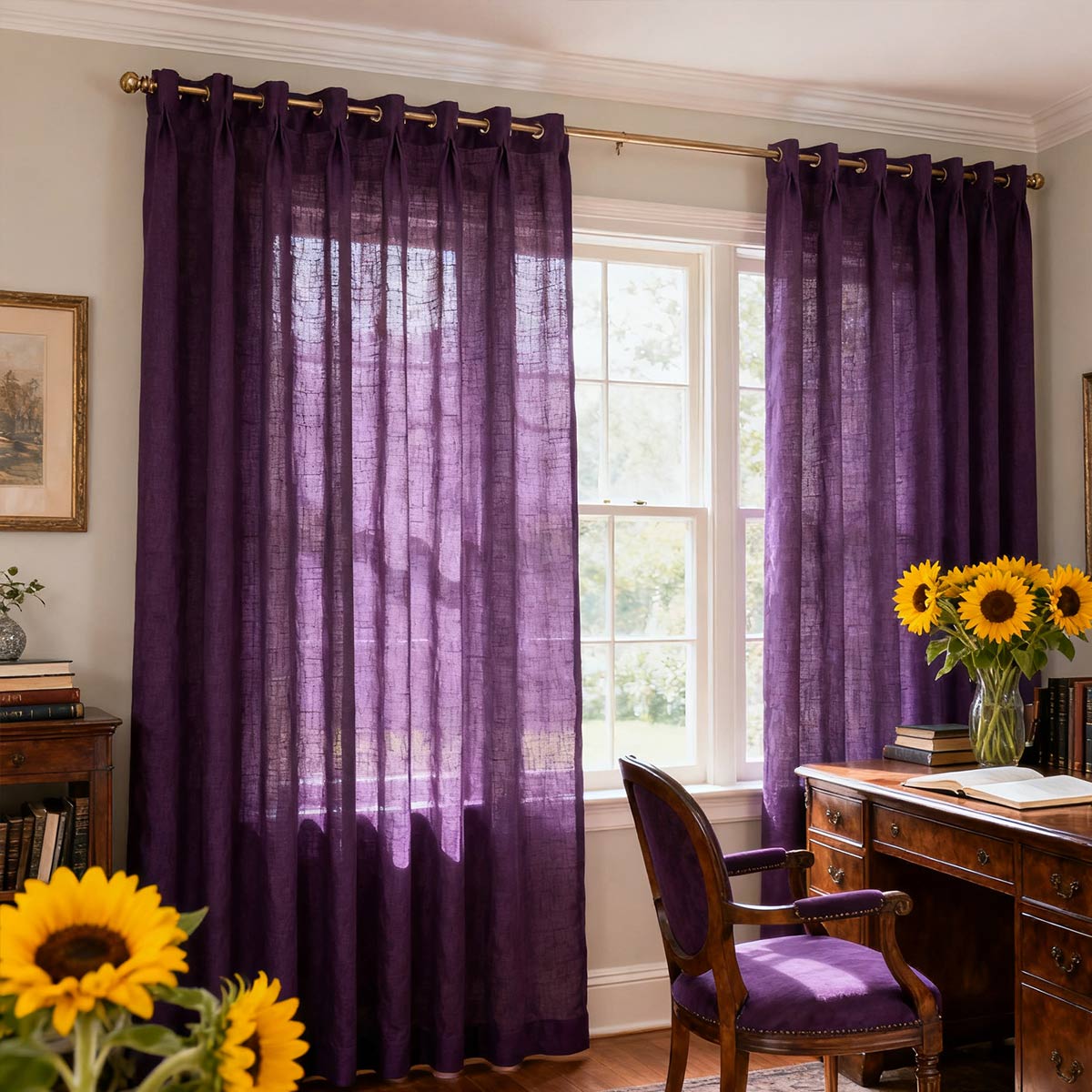Curtainusa custom linen curtain  CU38-7
