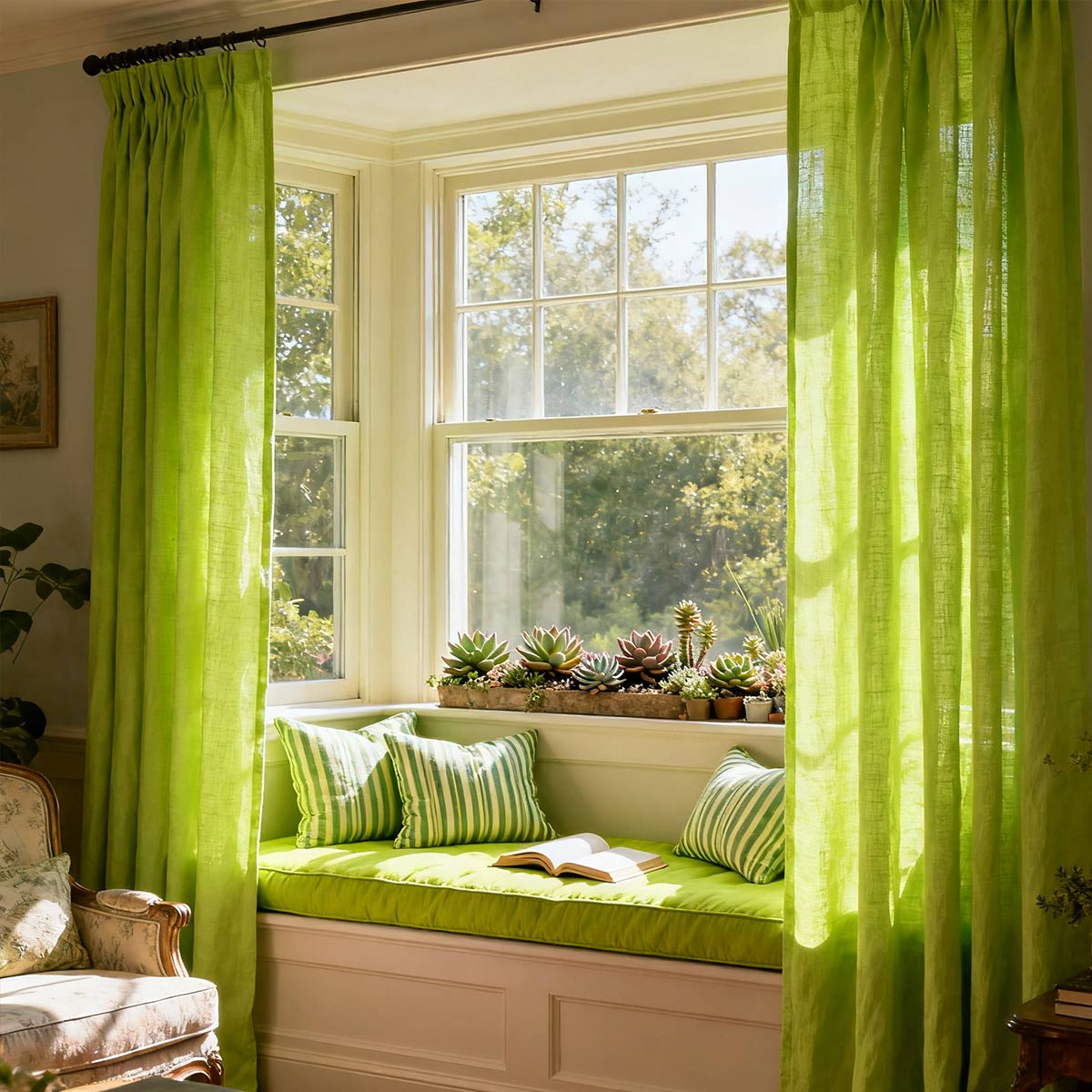 Curtainusa custom linen curtain  CU38-7