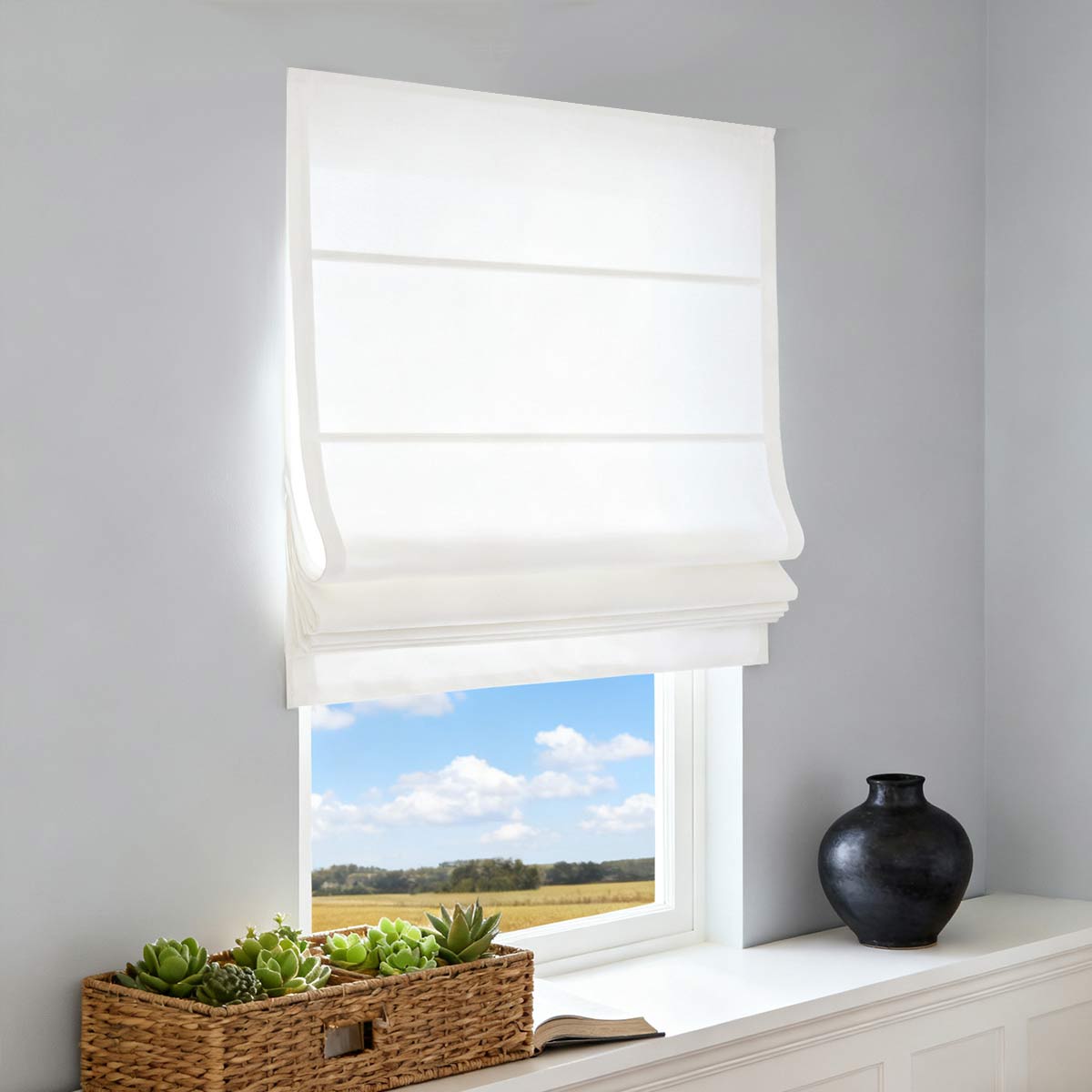 Curtainusa Customized Linen 100% Full Blackout Curtains Shades