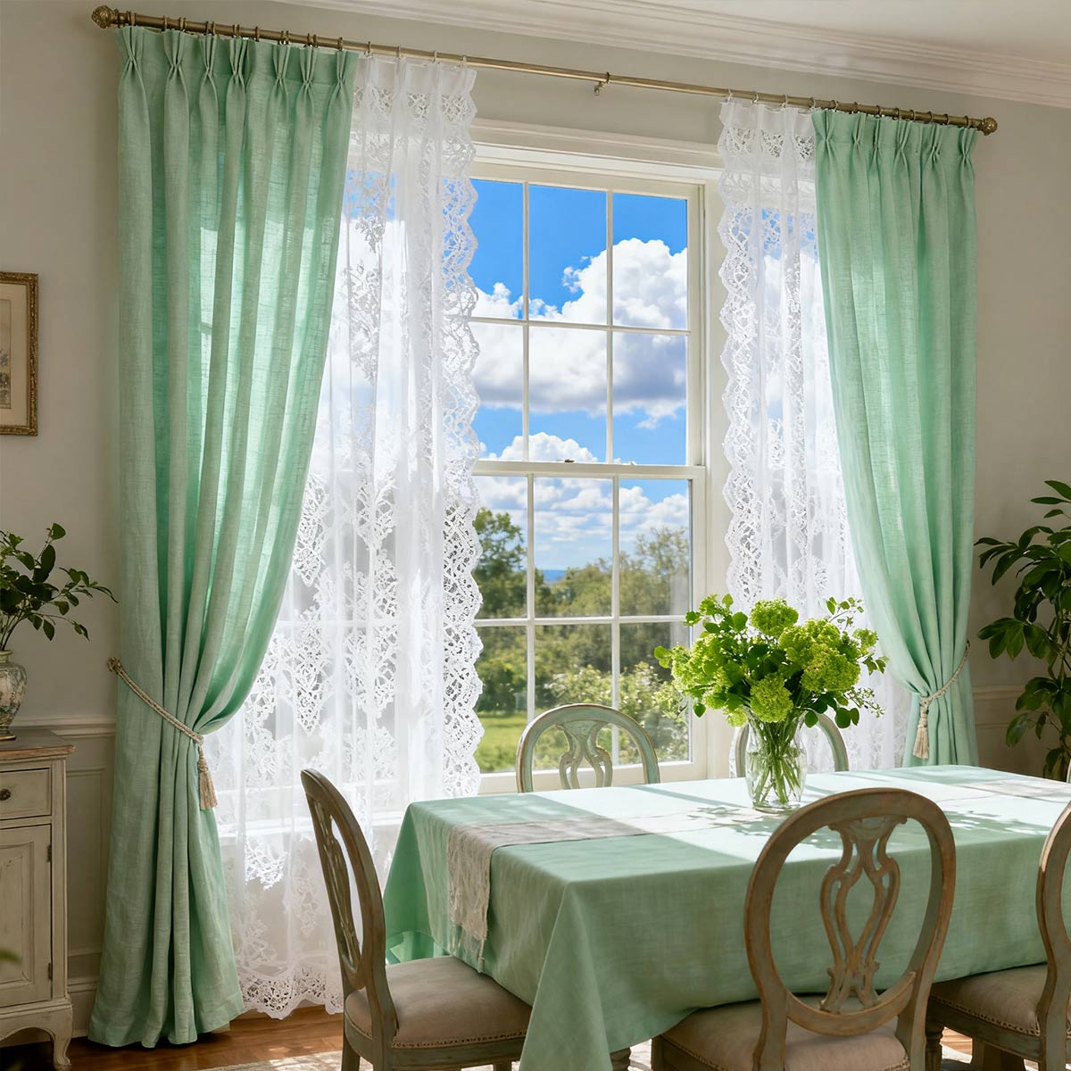 Curtainusa custom linen curtain  CU38-7