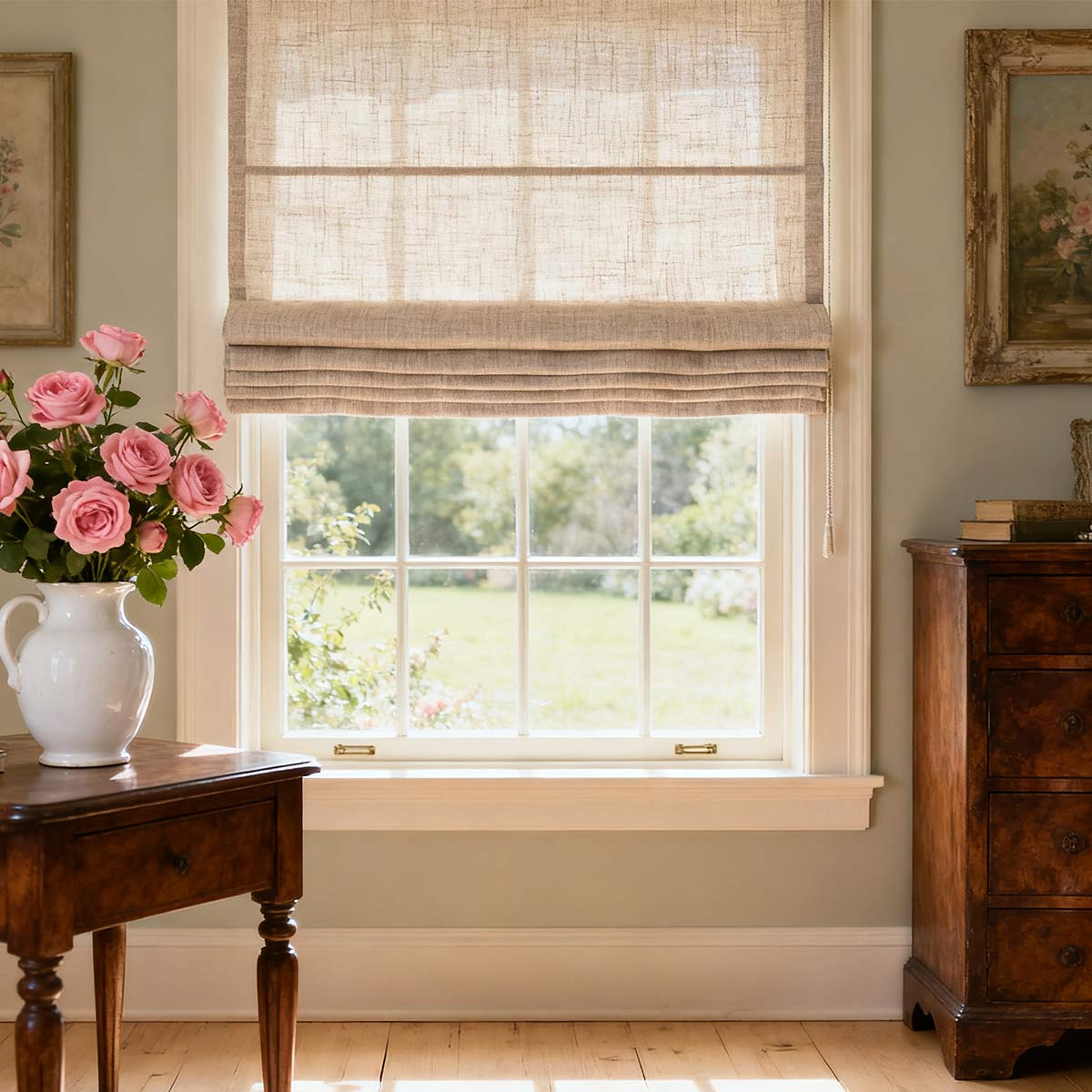 Curtainusa Customized Linen 100% Full Blackout Curtains Shades