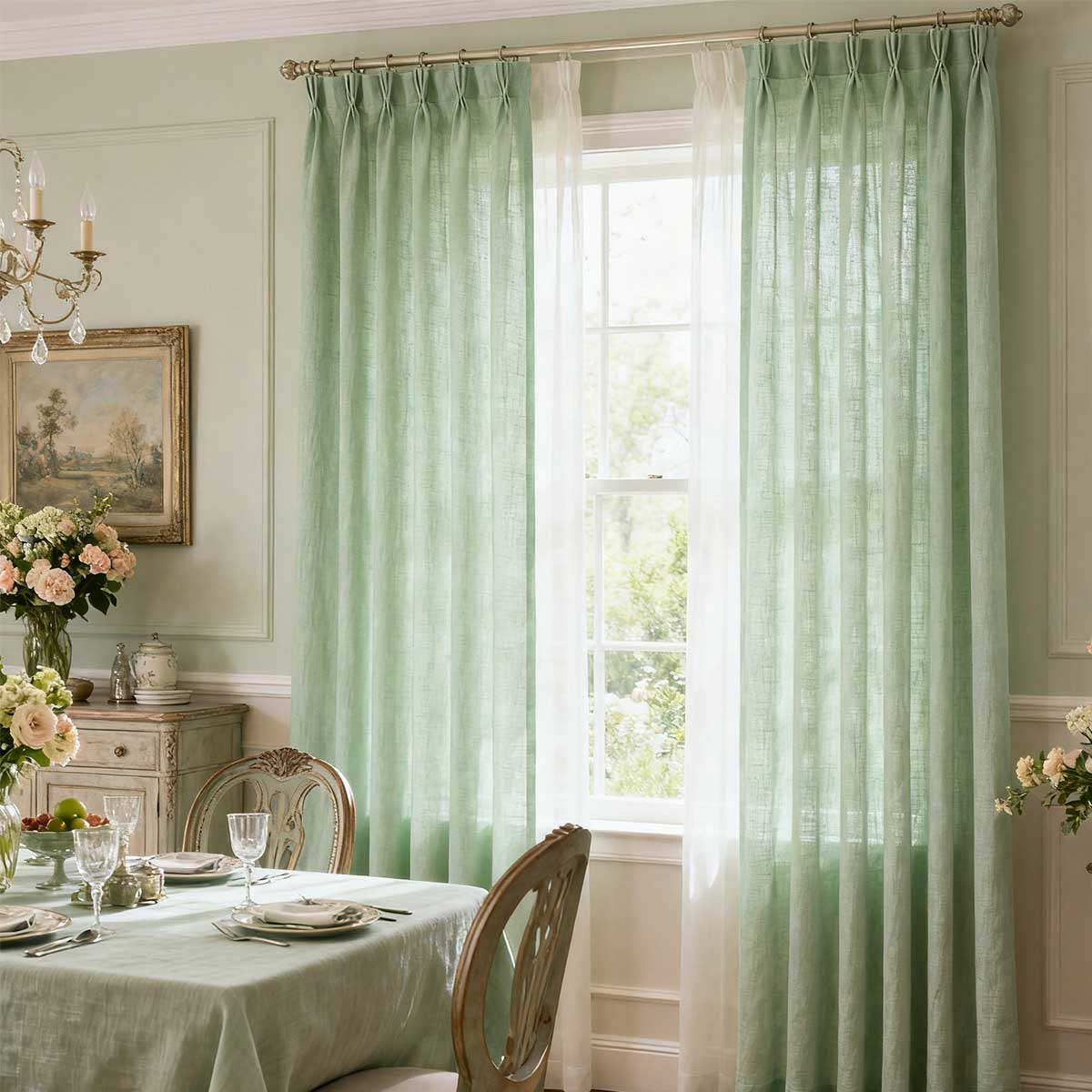 Curtainusa custom linen curtain  CU38-7