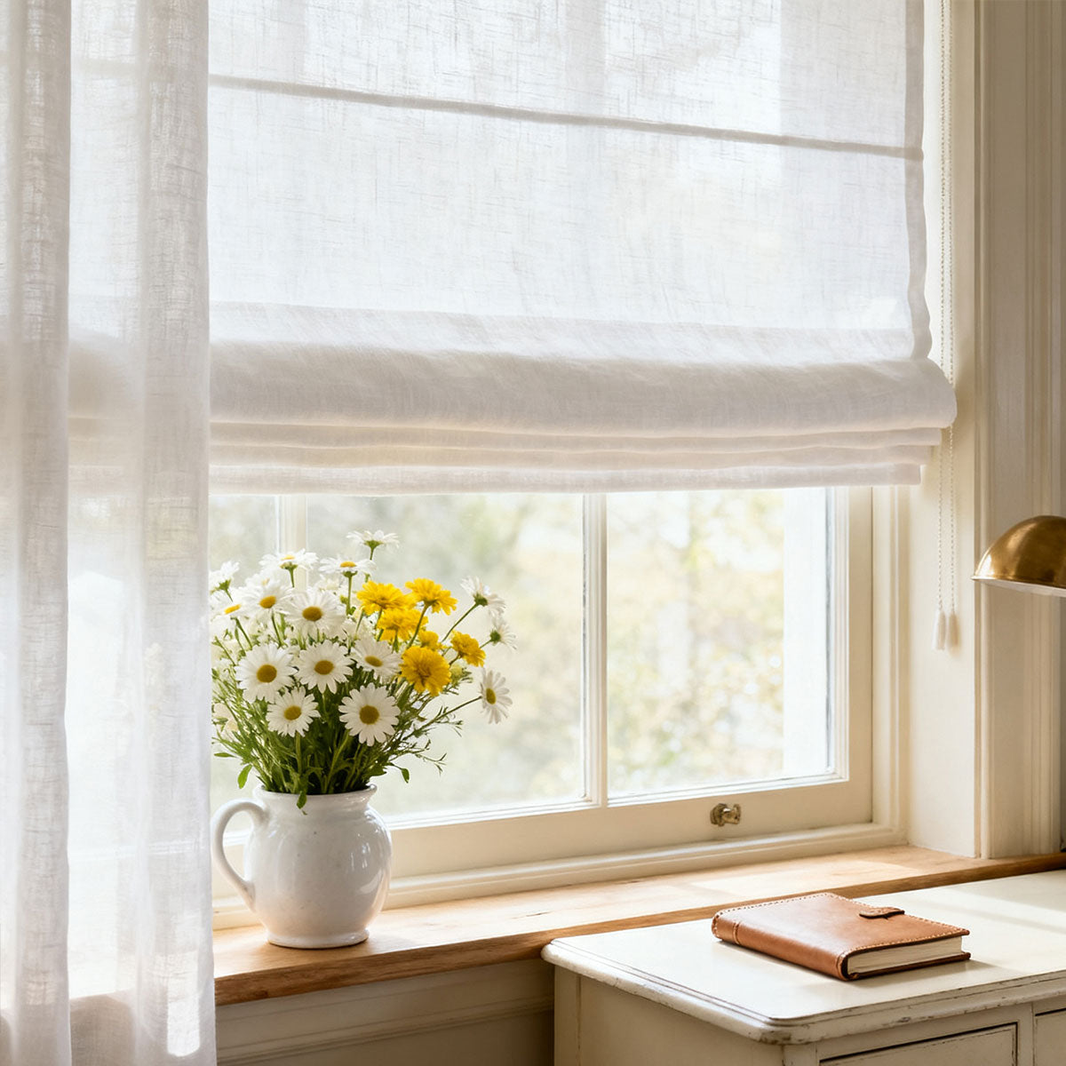 Curtainusa Customized Linen 100% Full Blackout Curtains Shades